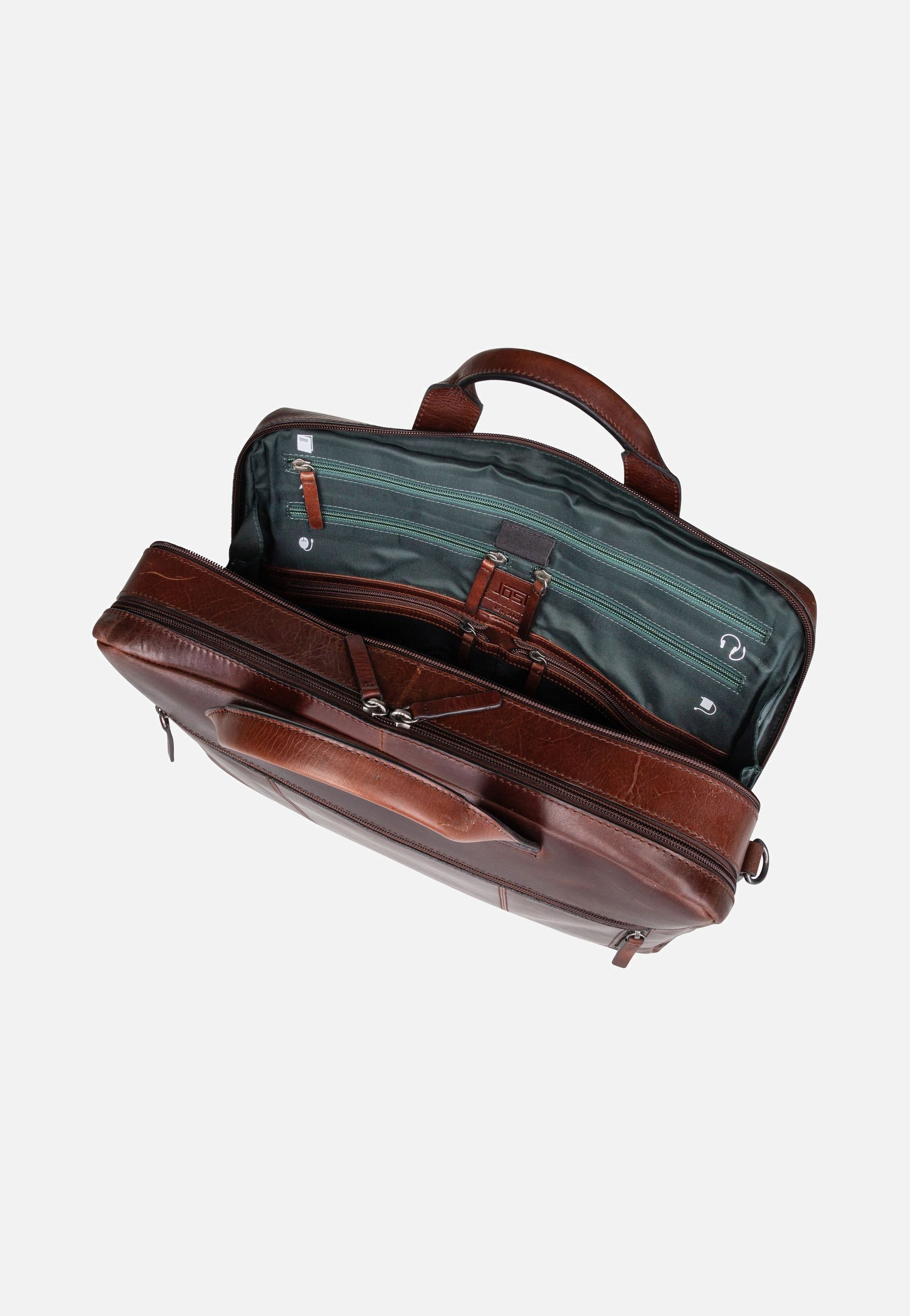 Jost Lund Business M 6744 Braun Briefcase