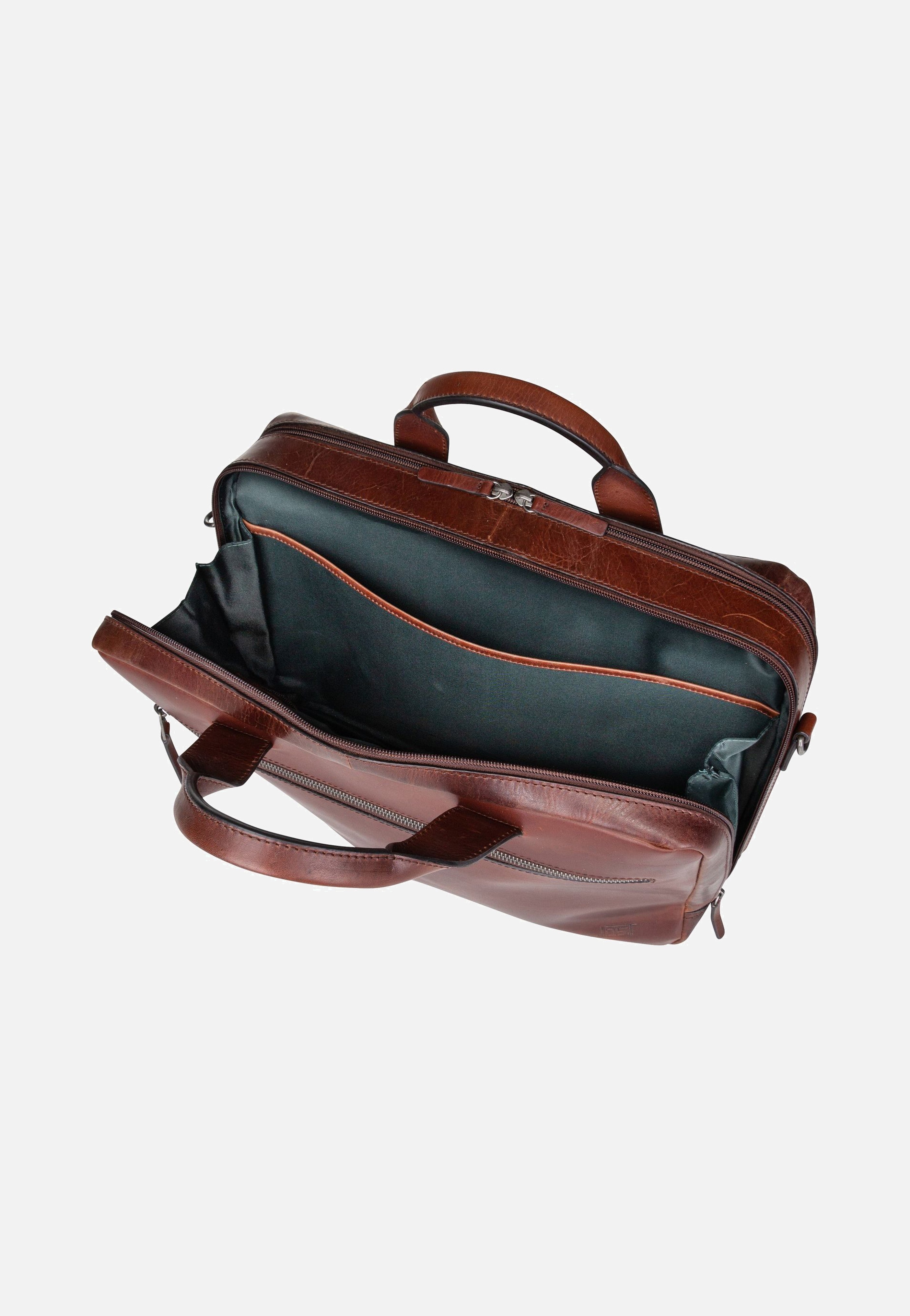 Jost Lund Business M 6744 Braun Briefcase