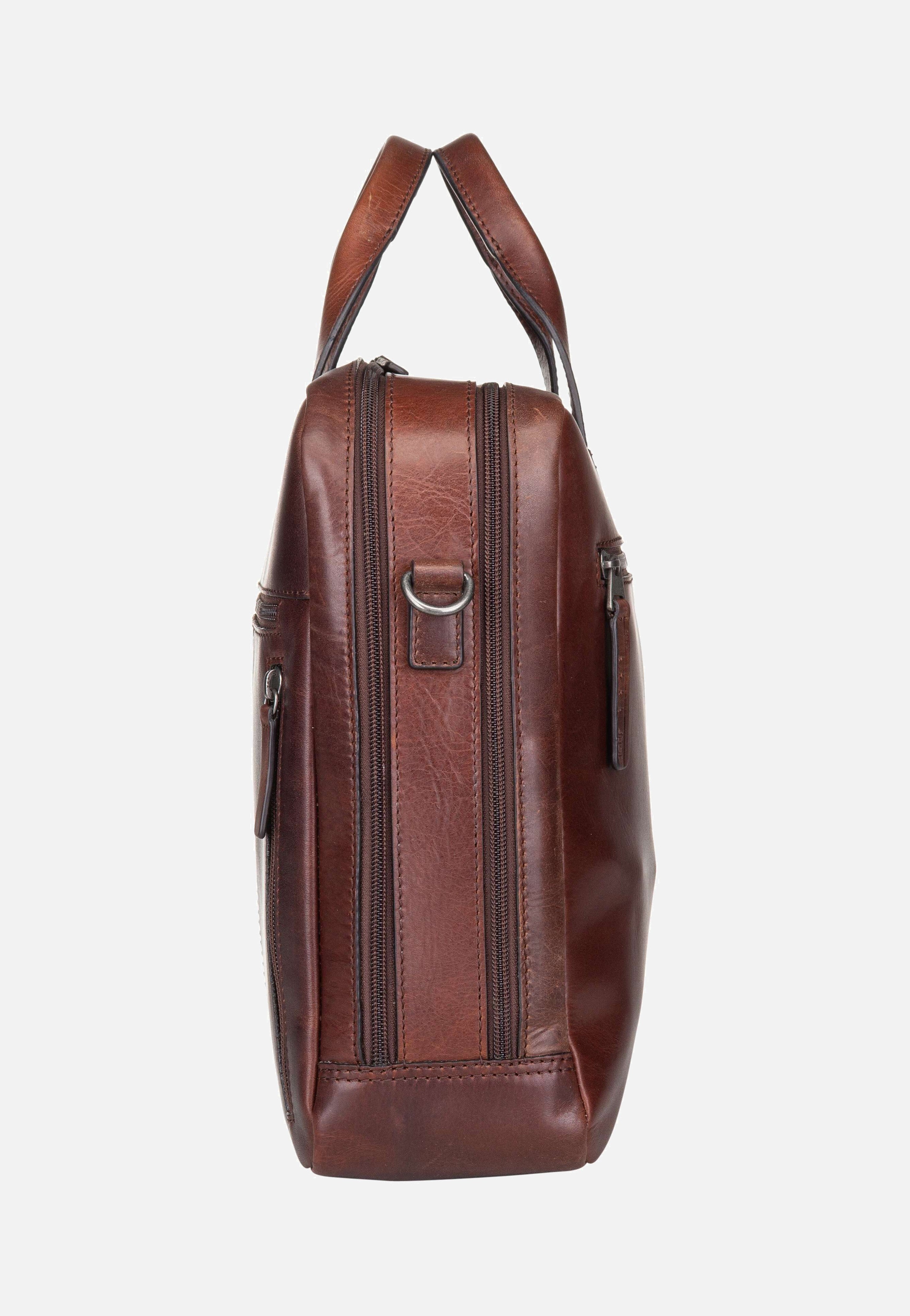 Jost Lund Business M 6744 Braun Briefcase
