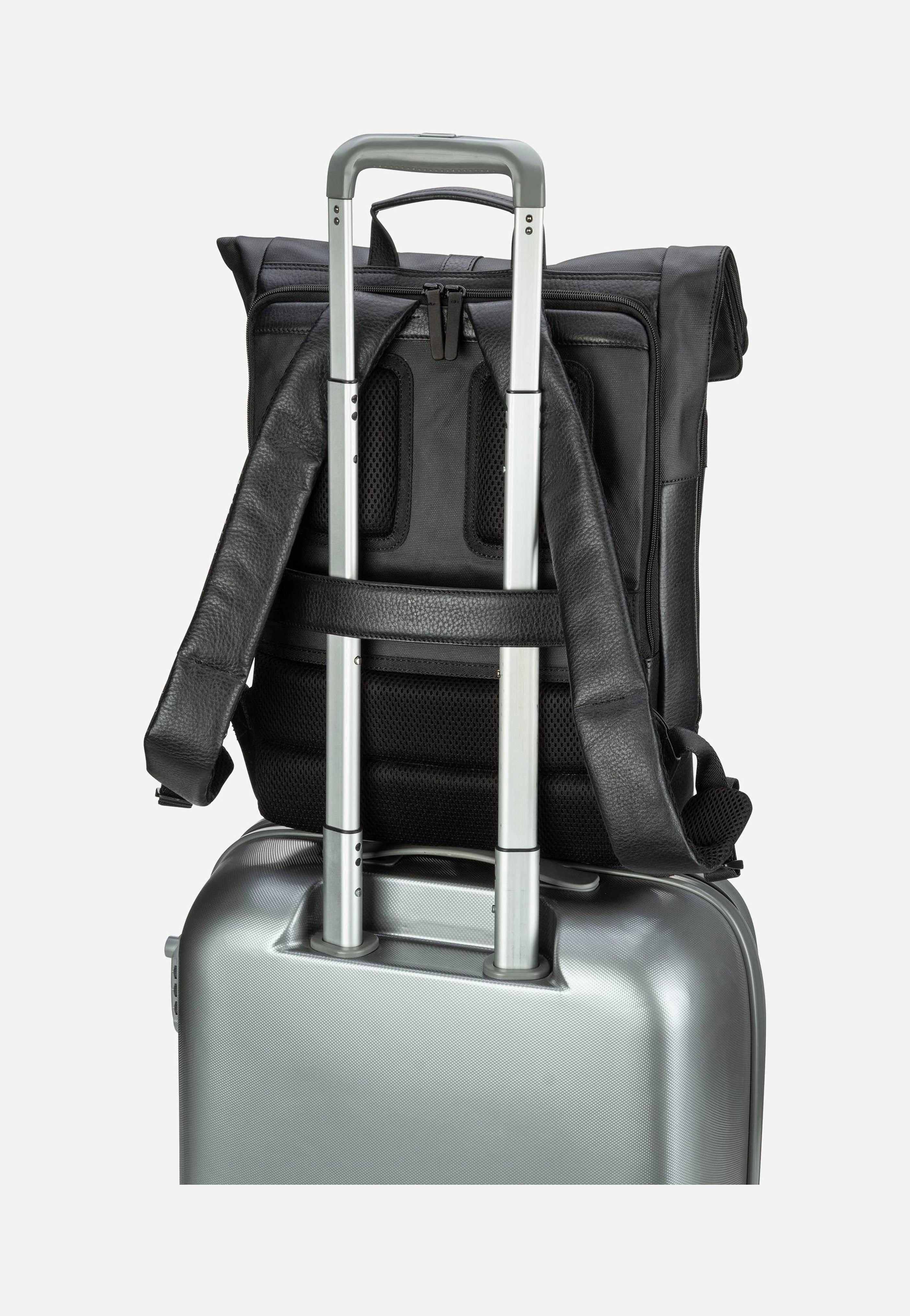 Jost - Stockholm Courier Black - Rolltop Backpack | Men-Image