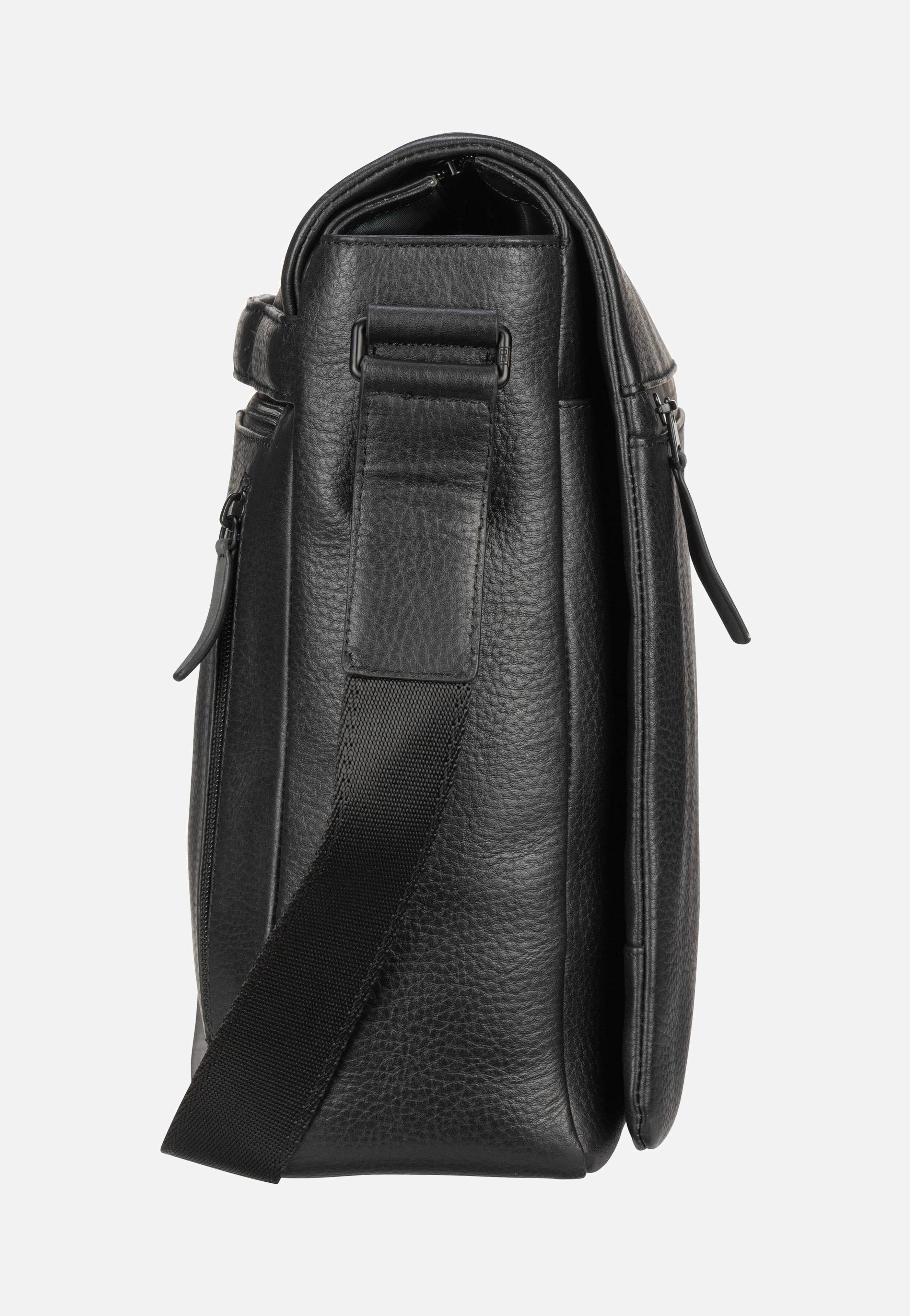 Jost - Stockholm Flap L Black - Messenger Bag | Men-Image