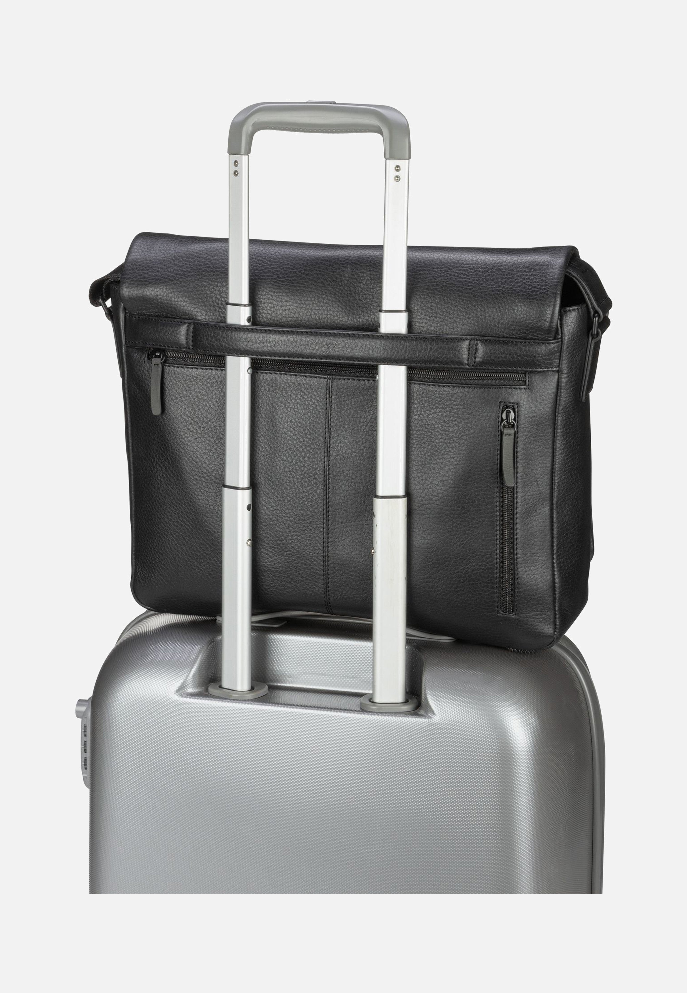 Jost - Stockholm Flap L Black - Messenger Bag | Men-Image