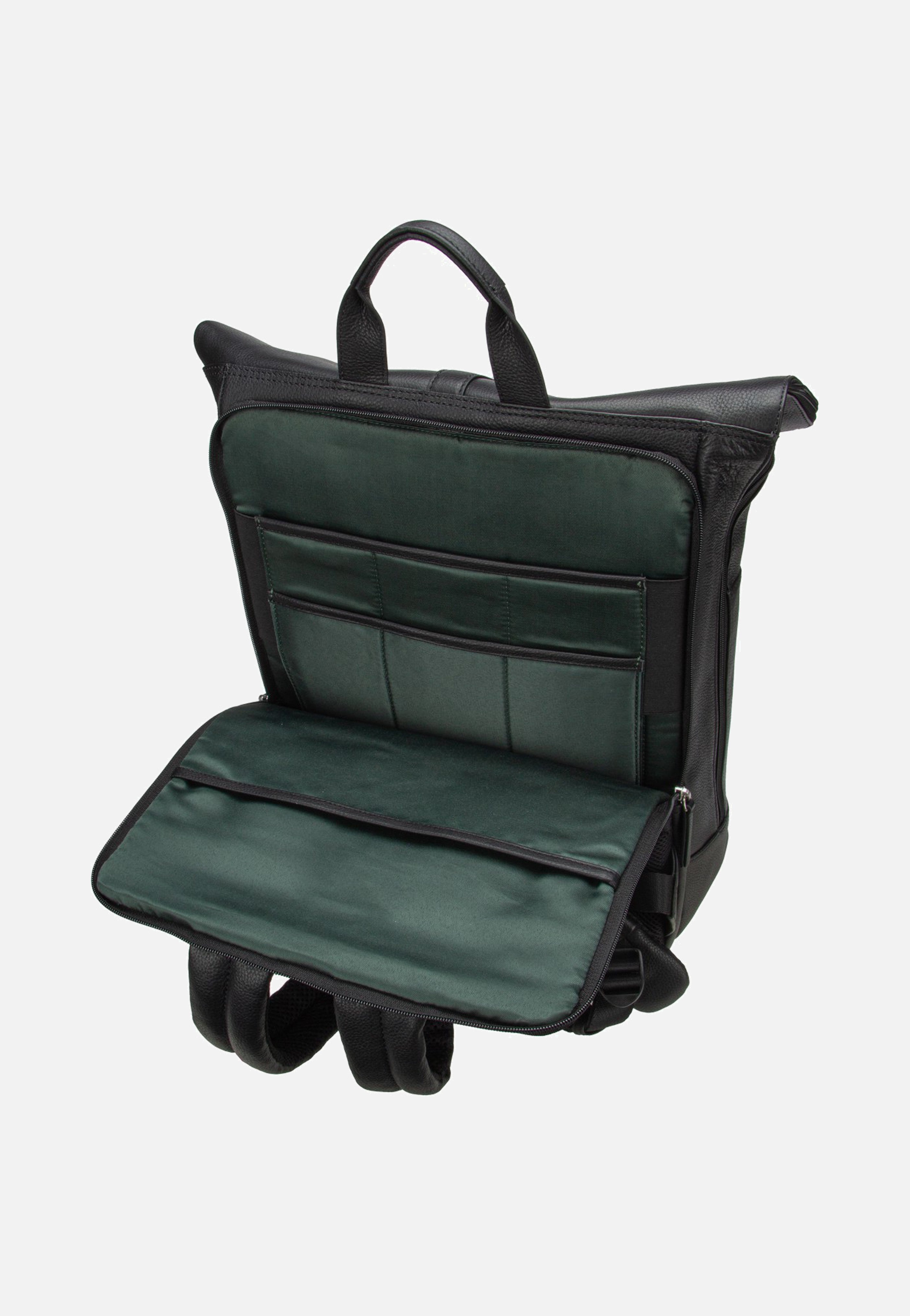 Jost Frankfurt Backpack Courier Black Rolltop Backpack