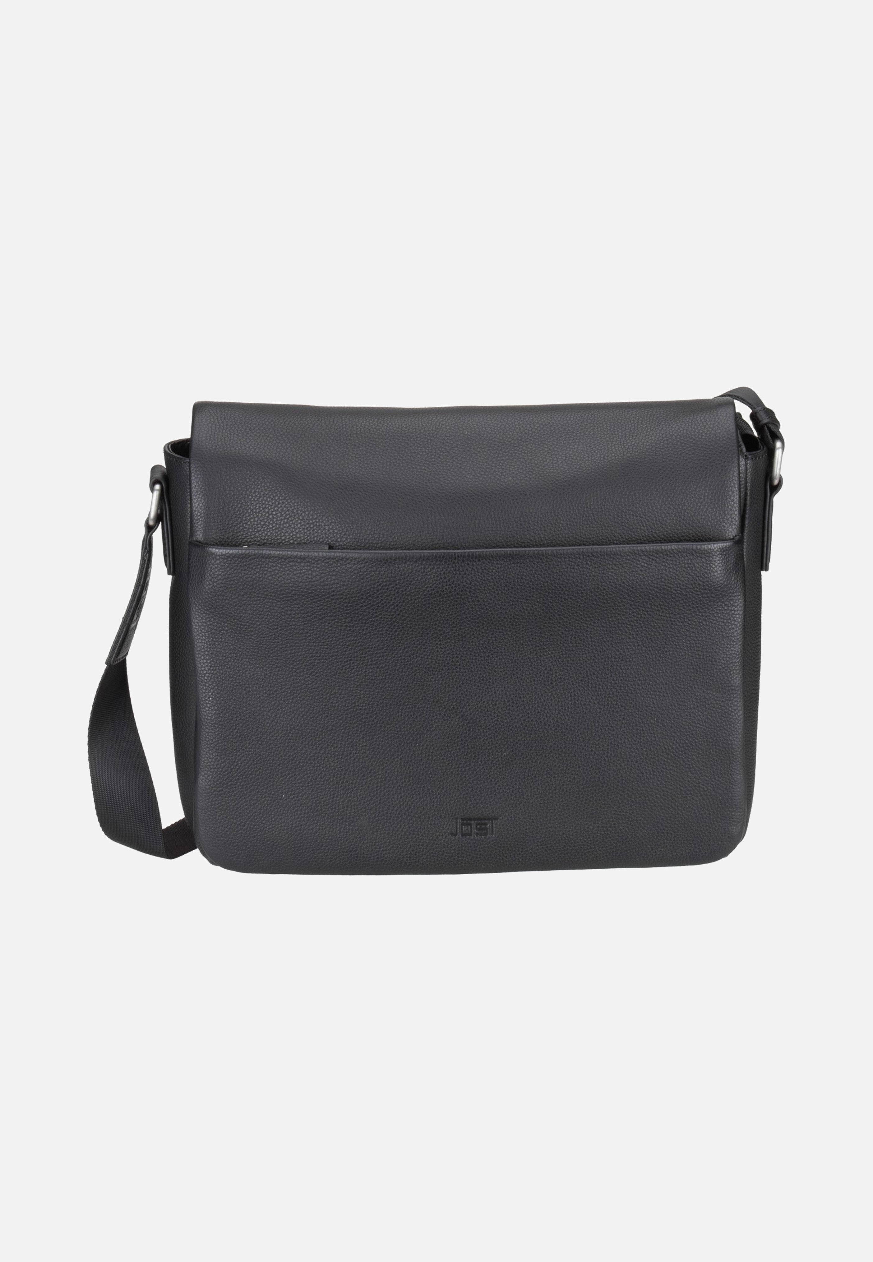 Jost - Frankfurt Shoulder Bag M Black - Messenger Bag | Men-Image