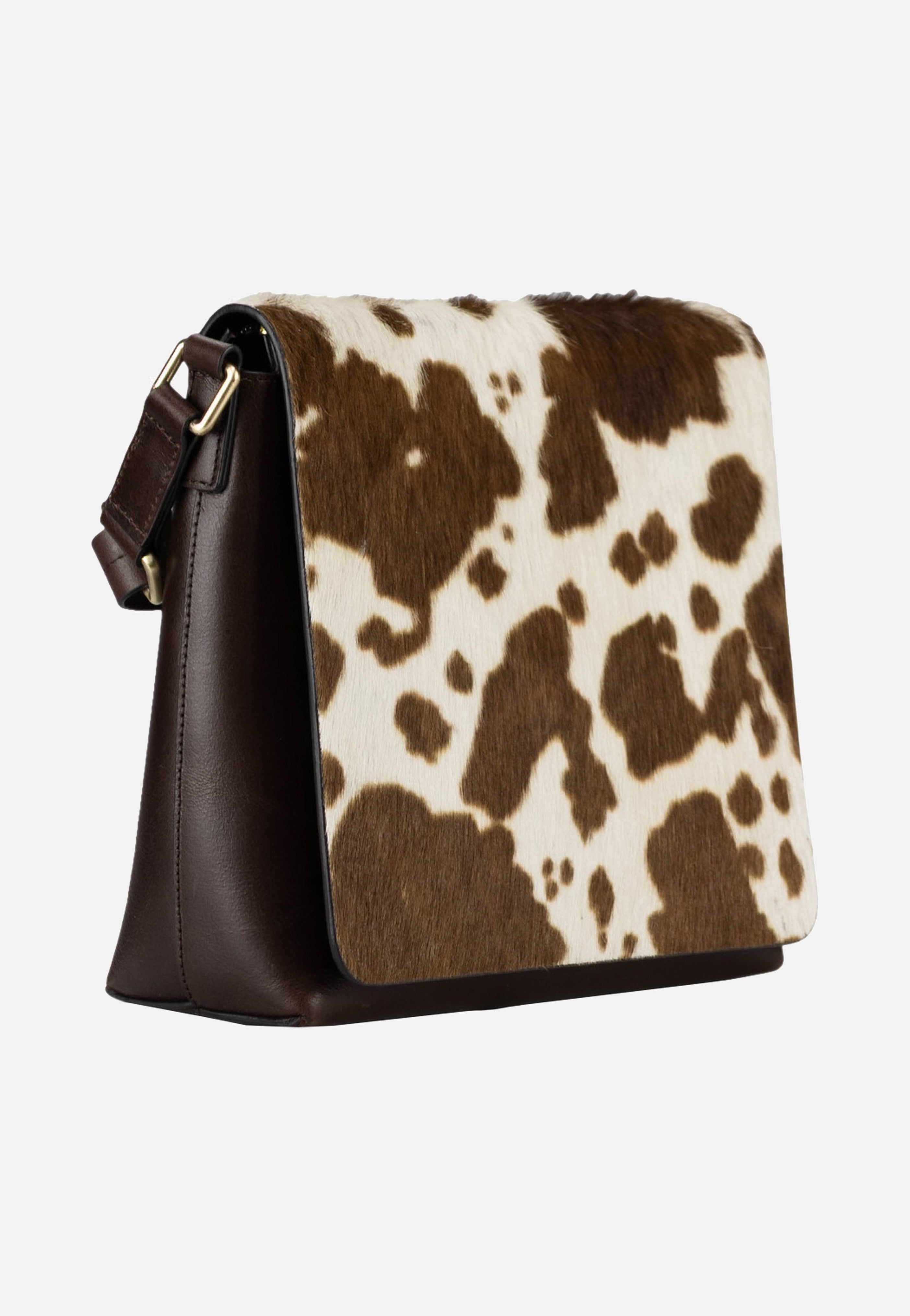 Jost Furry Cow Shoulder Bag M 3125 Brown Crossbody Bag