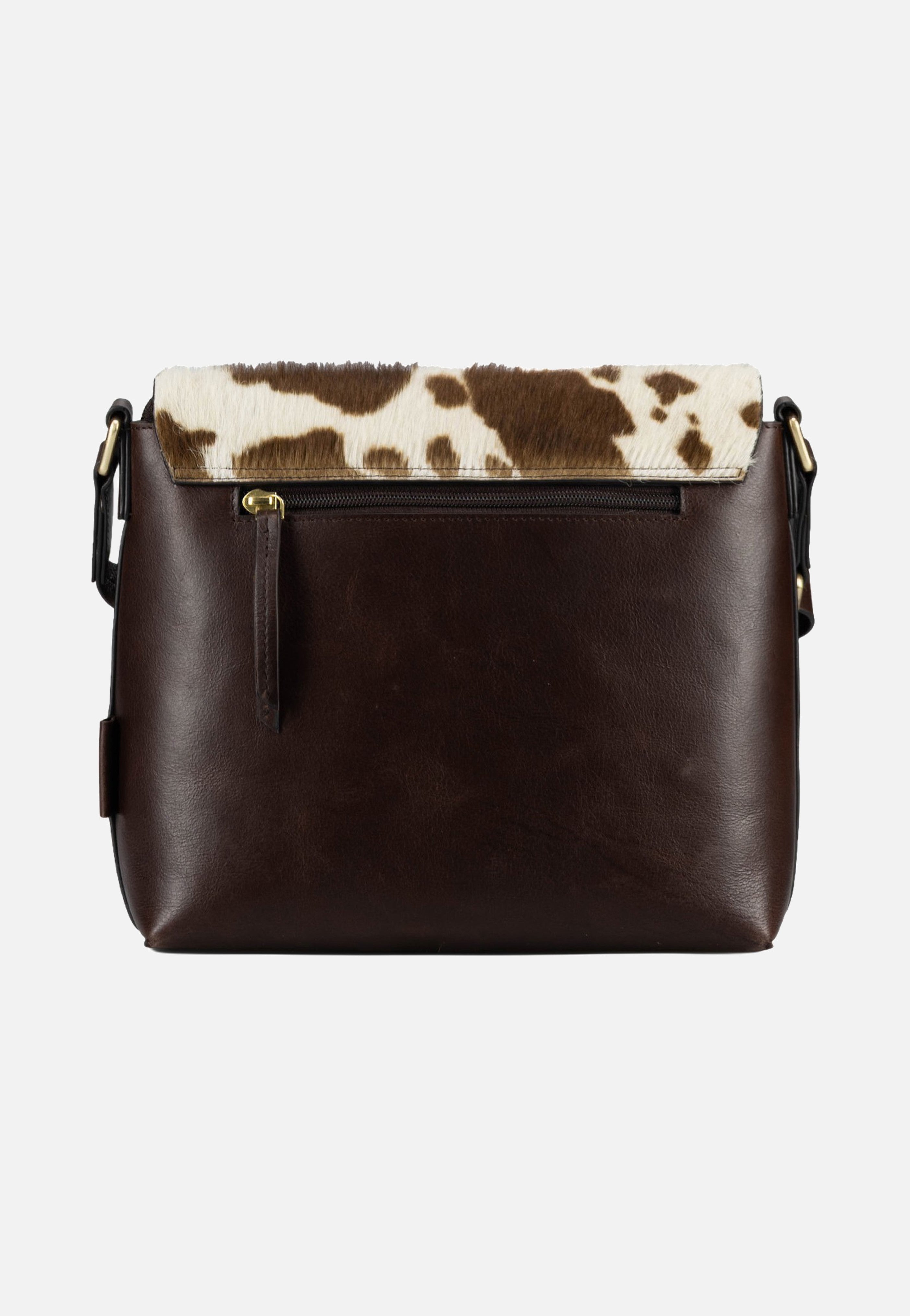 Jost Furry Cow Shoulder Bag M 3125 Brown Crossbody Bag