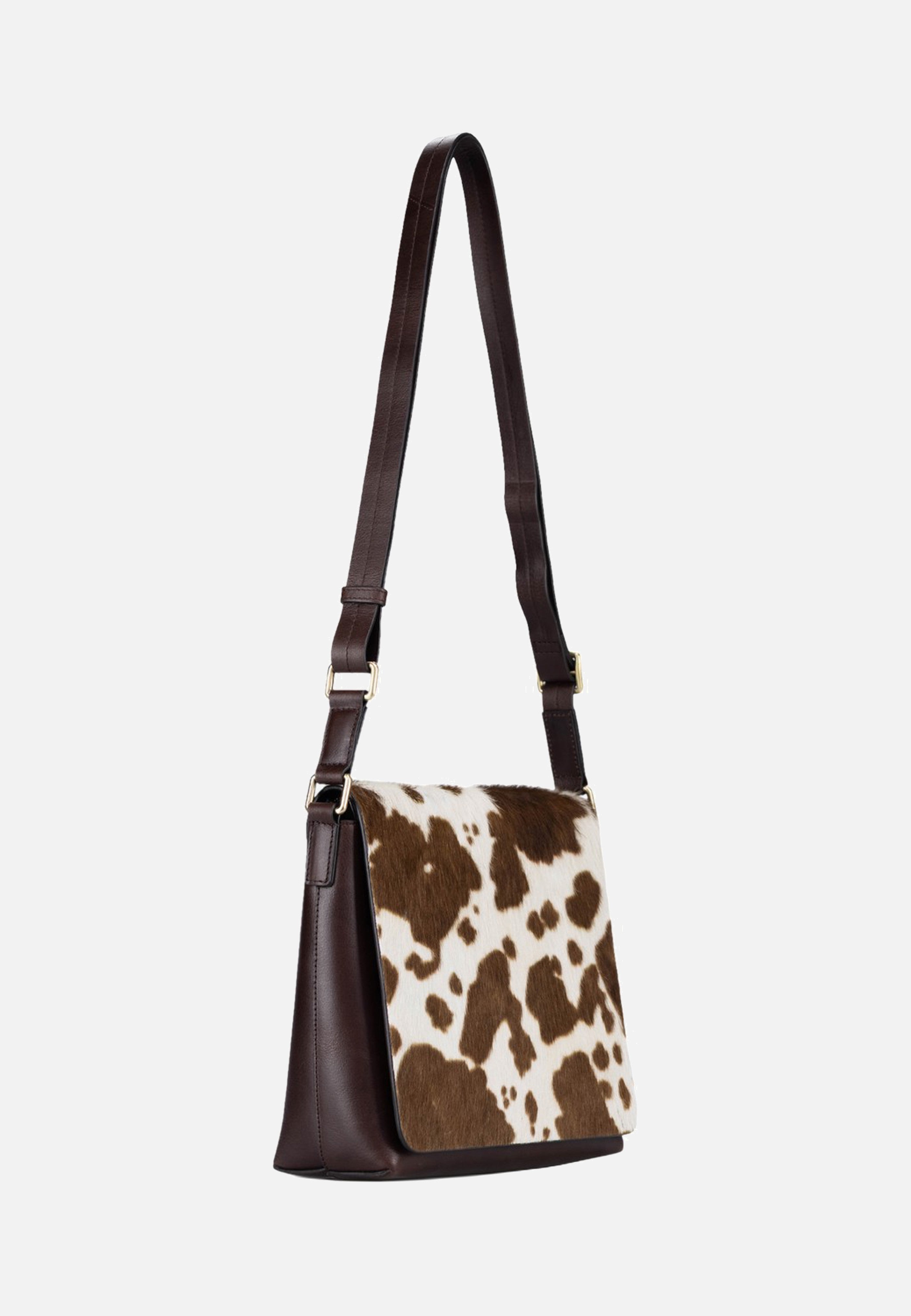 Jost Furry Cow Shoulder Bag M 3125 Brown Crossbody Bag
