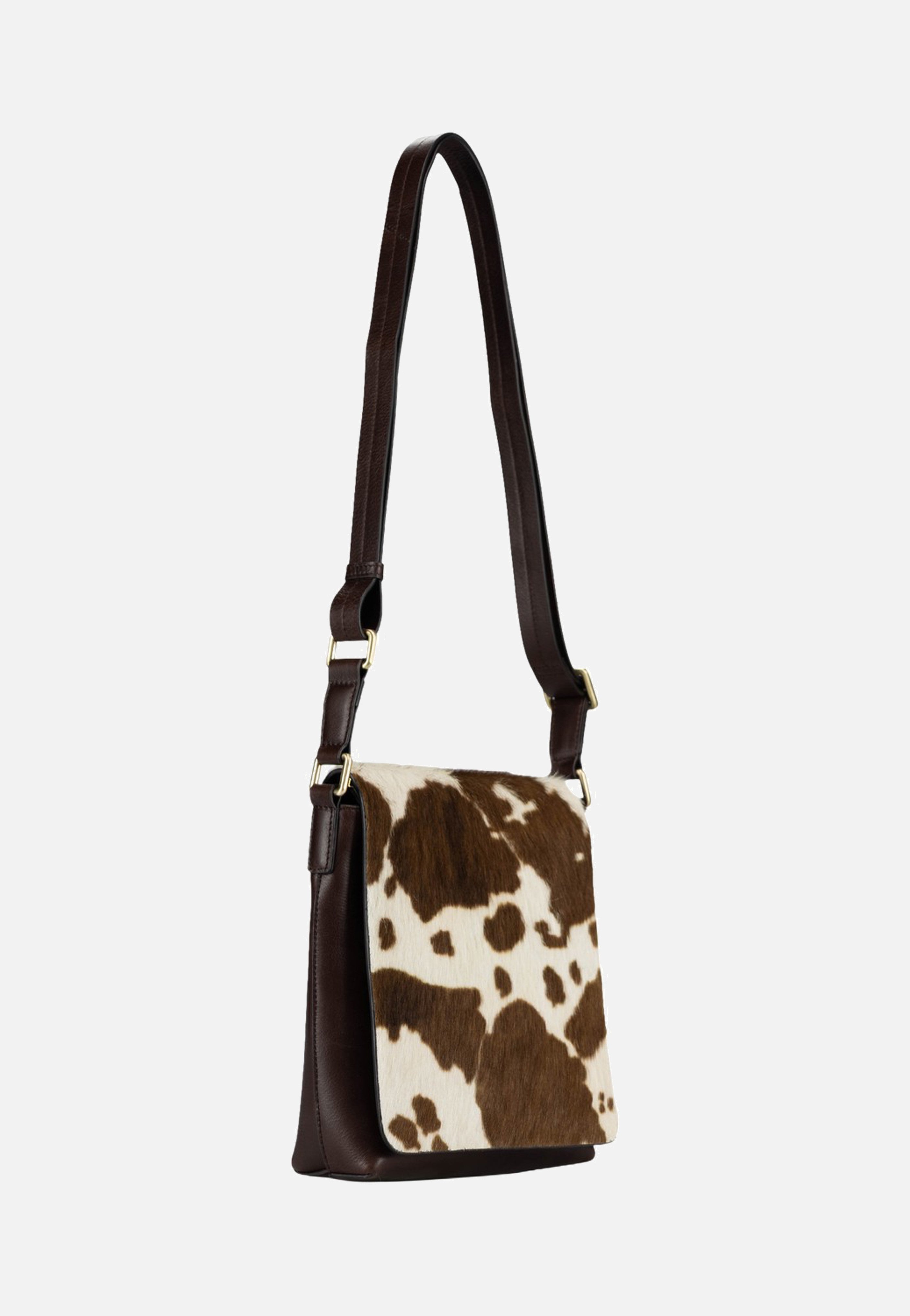 Jost Furry Cow Shoulder Bag S 3124 Brown Shoulder Bag