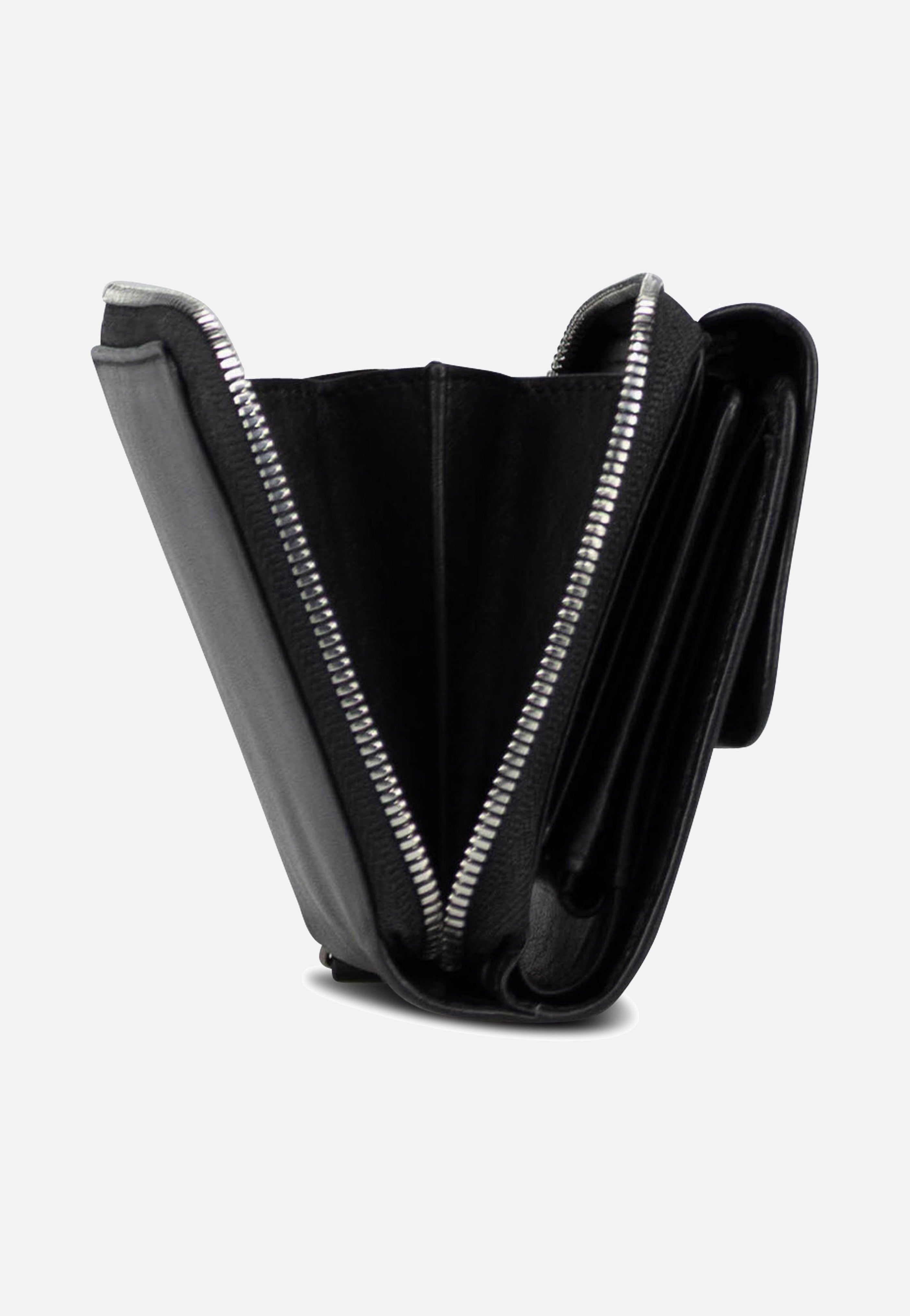 Jost Odense Zip 6332 Medium Black Wallet
