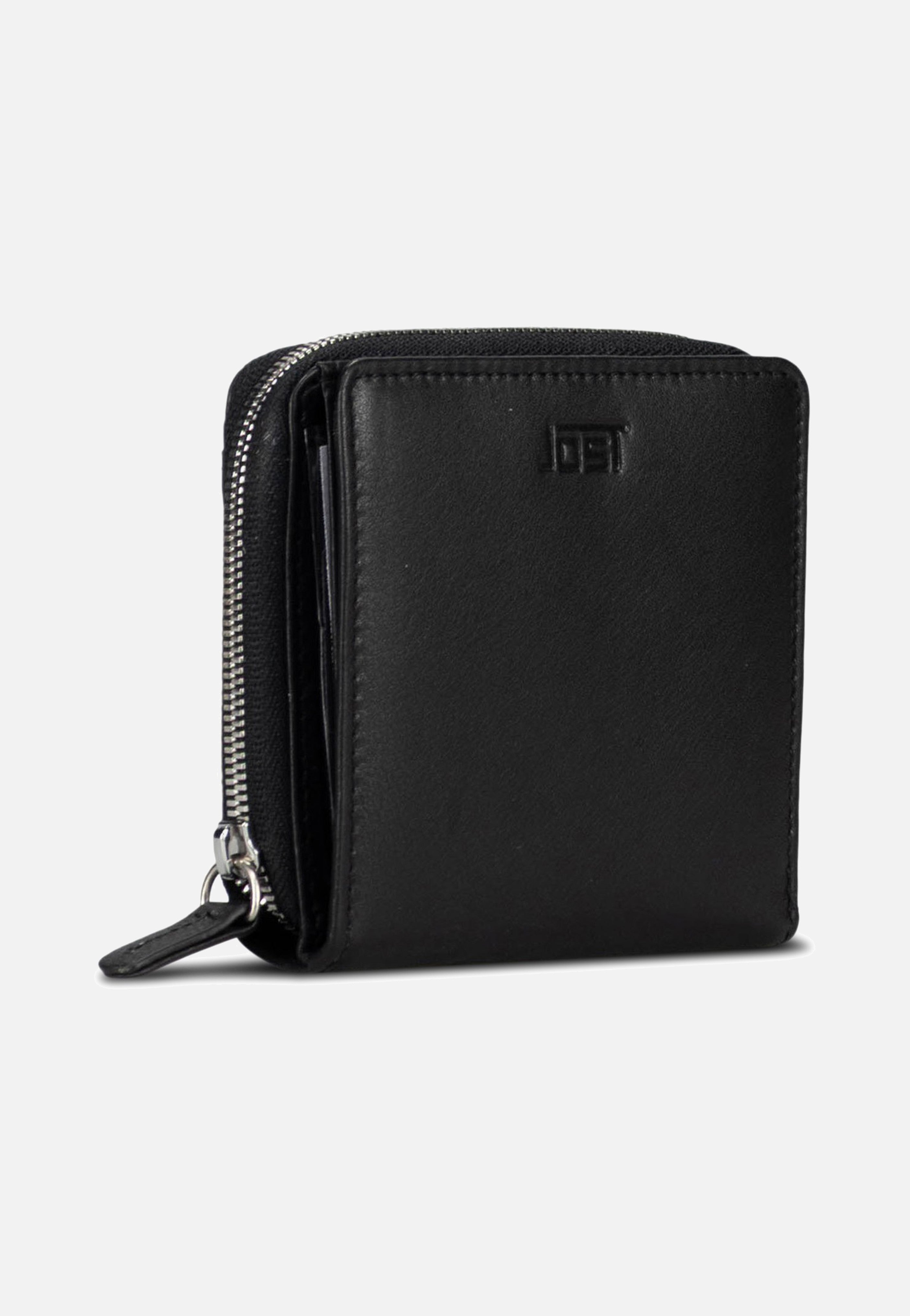 Jost Odense Zip 6334 Small Black Wallet