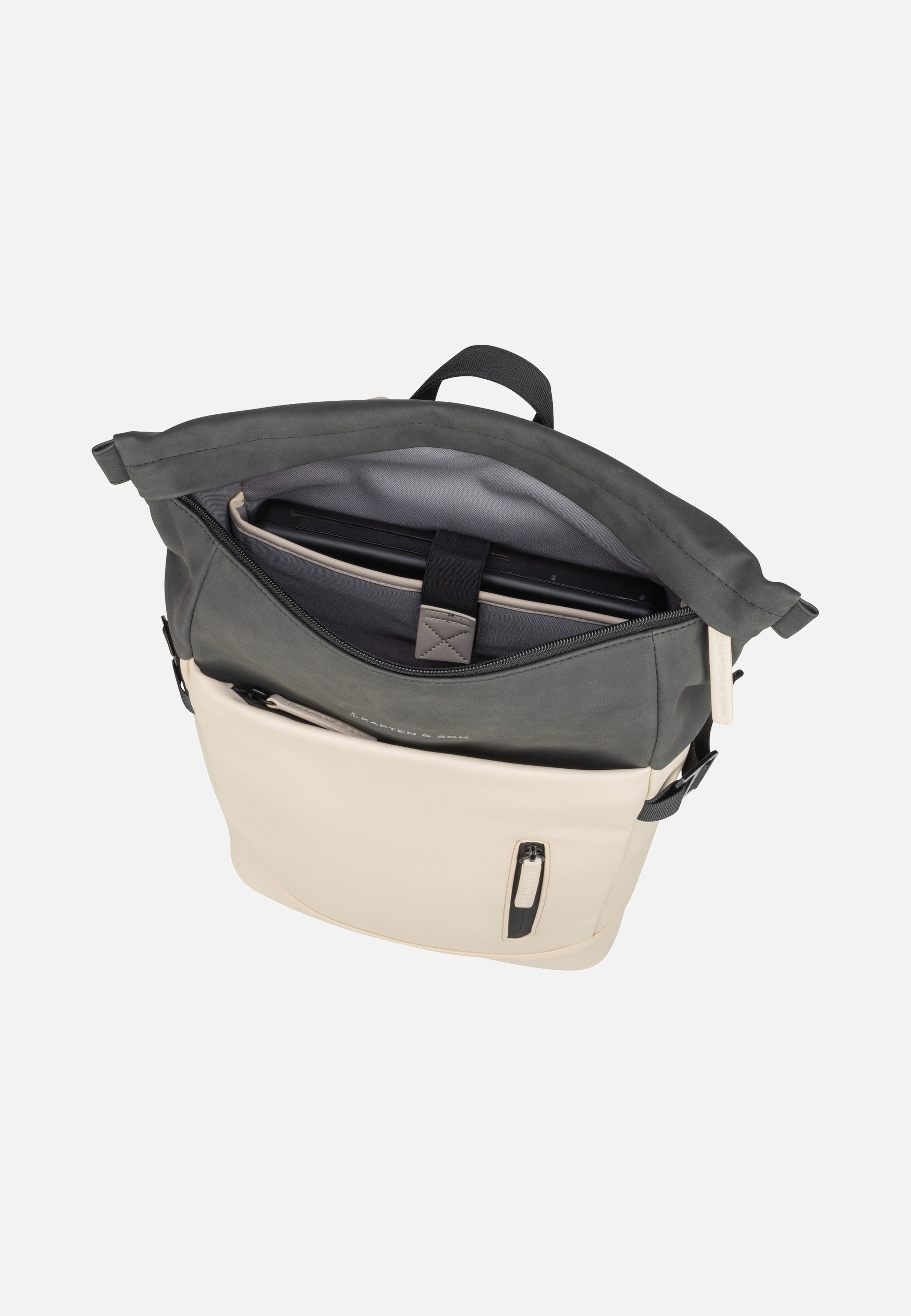 Kapten & Son Aarhus Cream Black Backpack