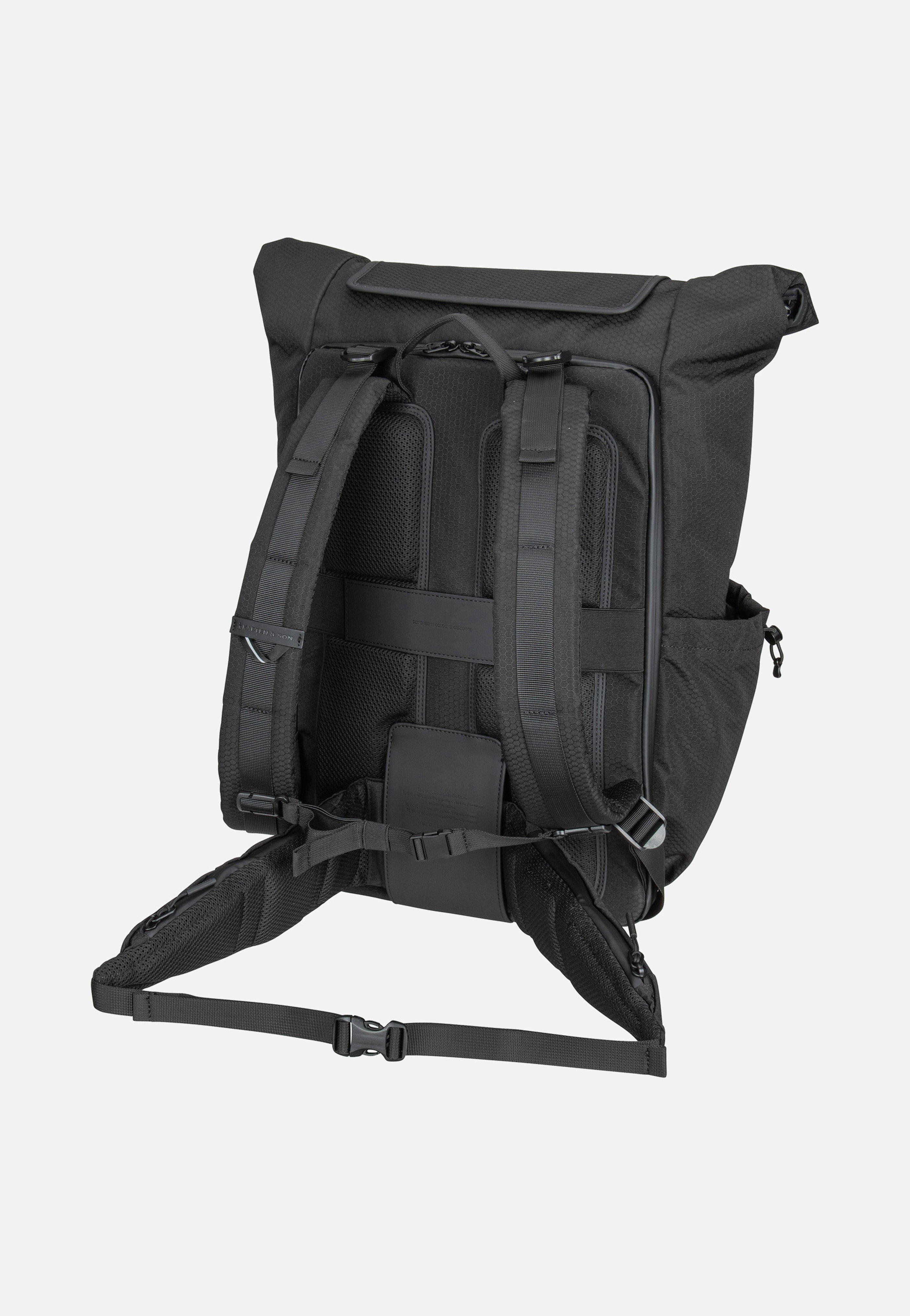 Kapten & Son Banff All Black Rolltop Backpack