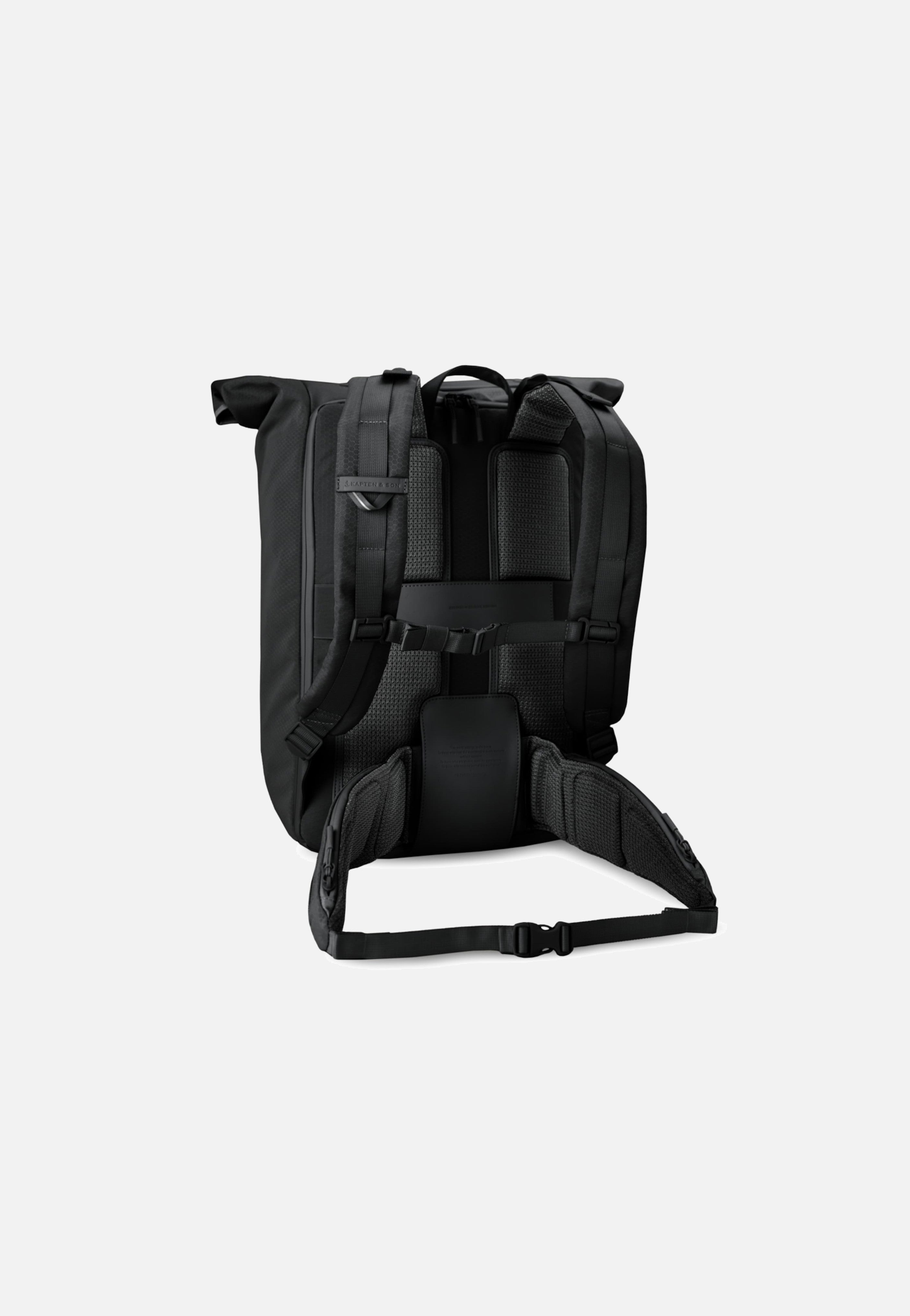 Kapten & Son Banff All Black Rolltop Backpack