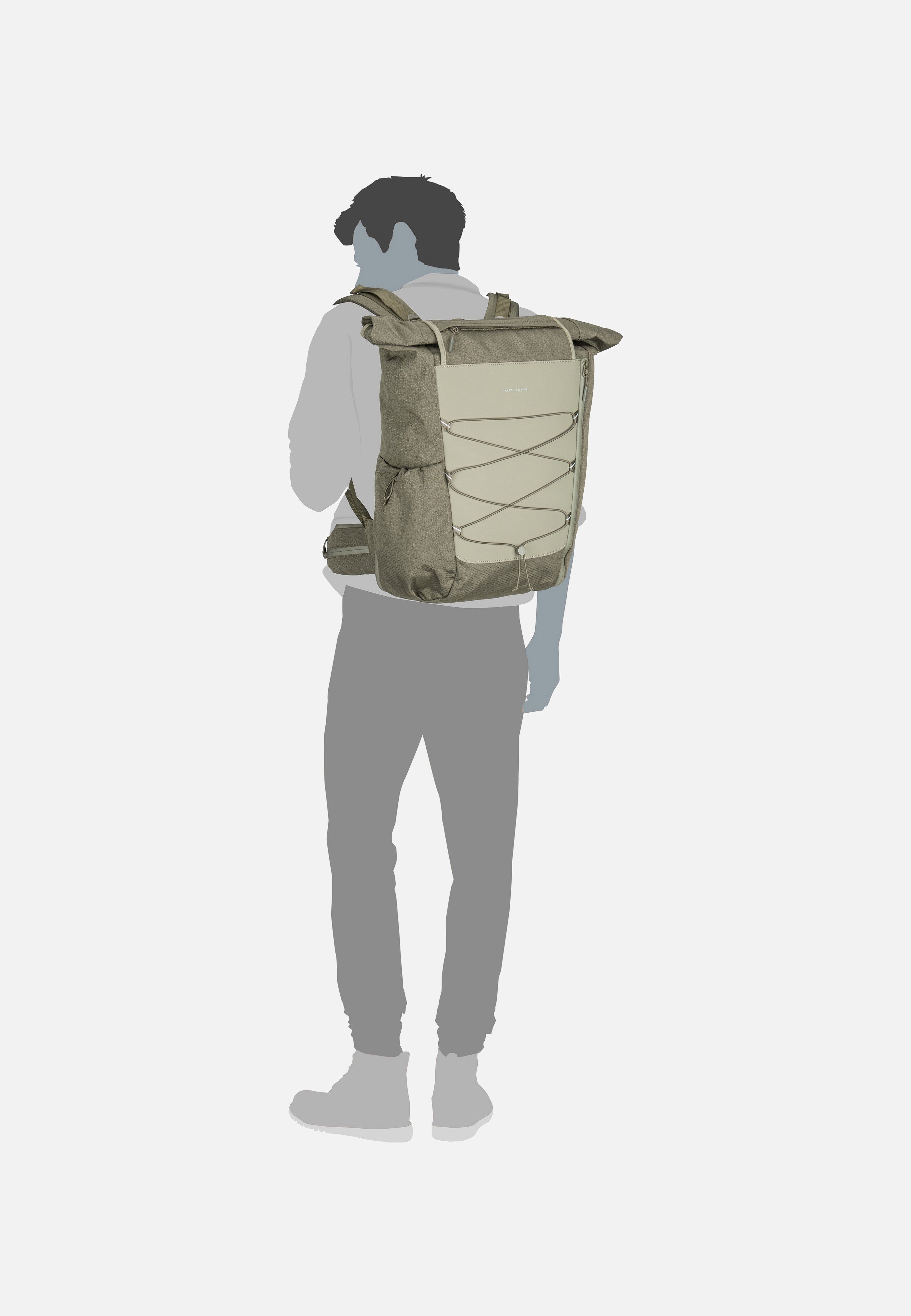 Kapten & Son - Banff Forest Green - Rolltop Backpack | Neutral-Image