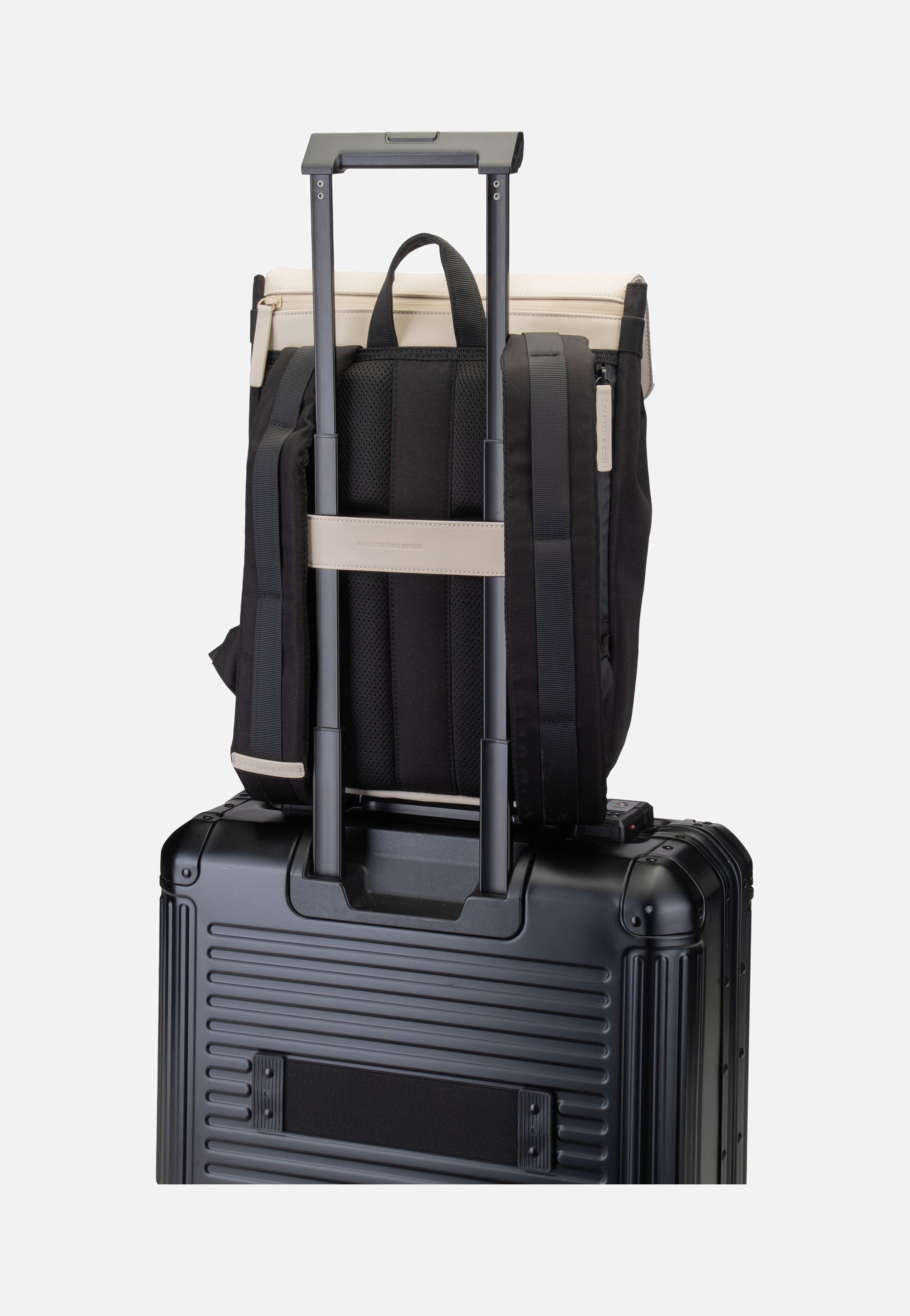 Kapten & Son Fyn Cream Black Backpack