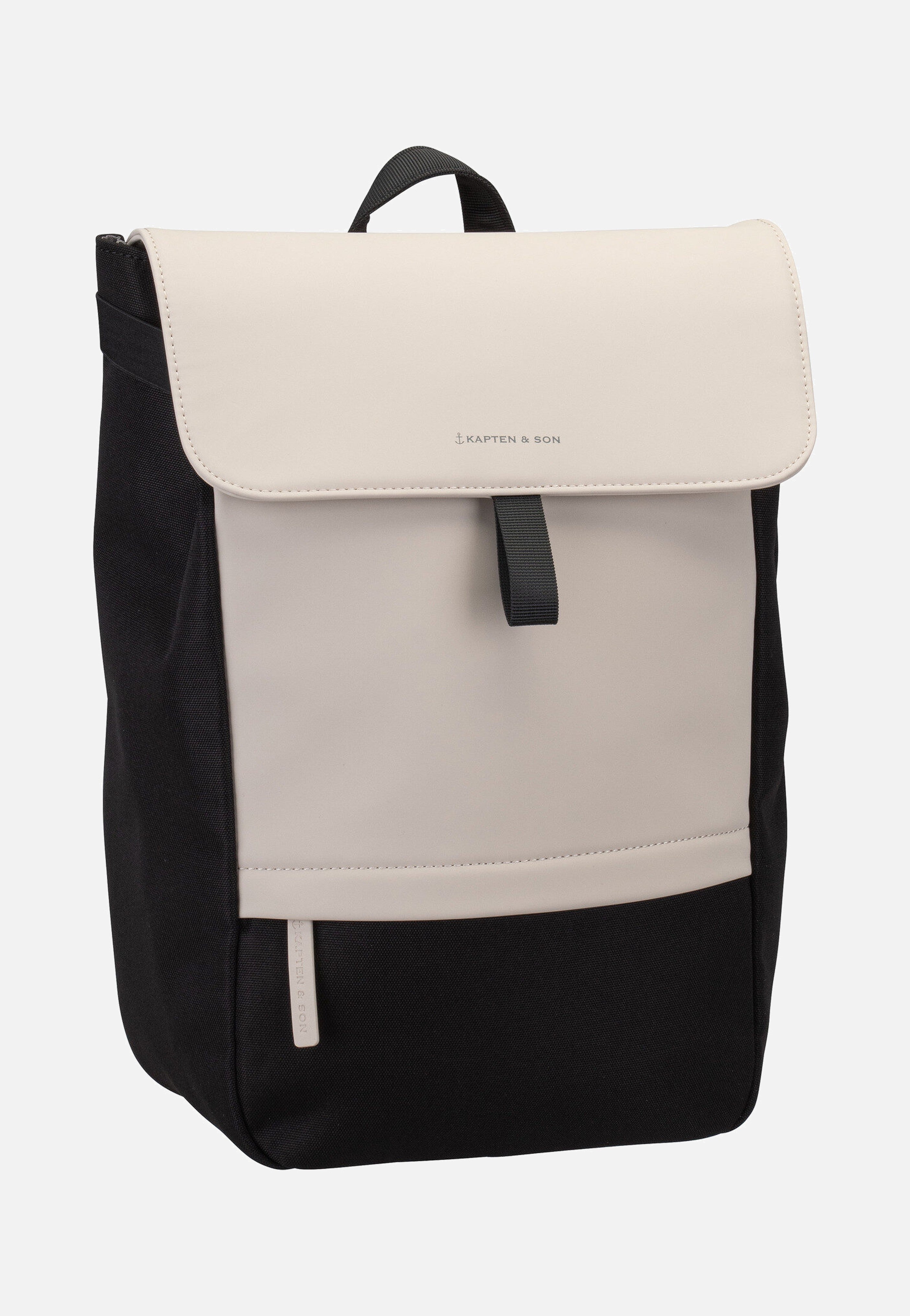 Kapten & Son Fyn Cream Black Backpack