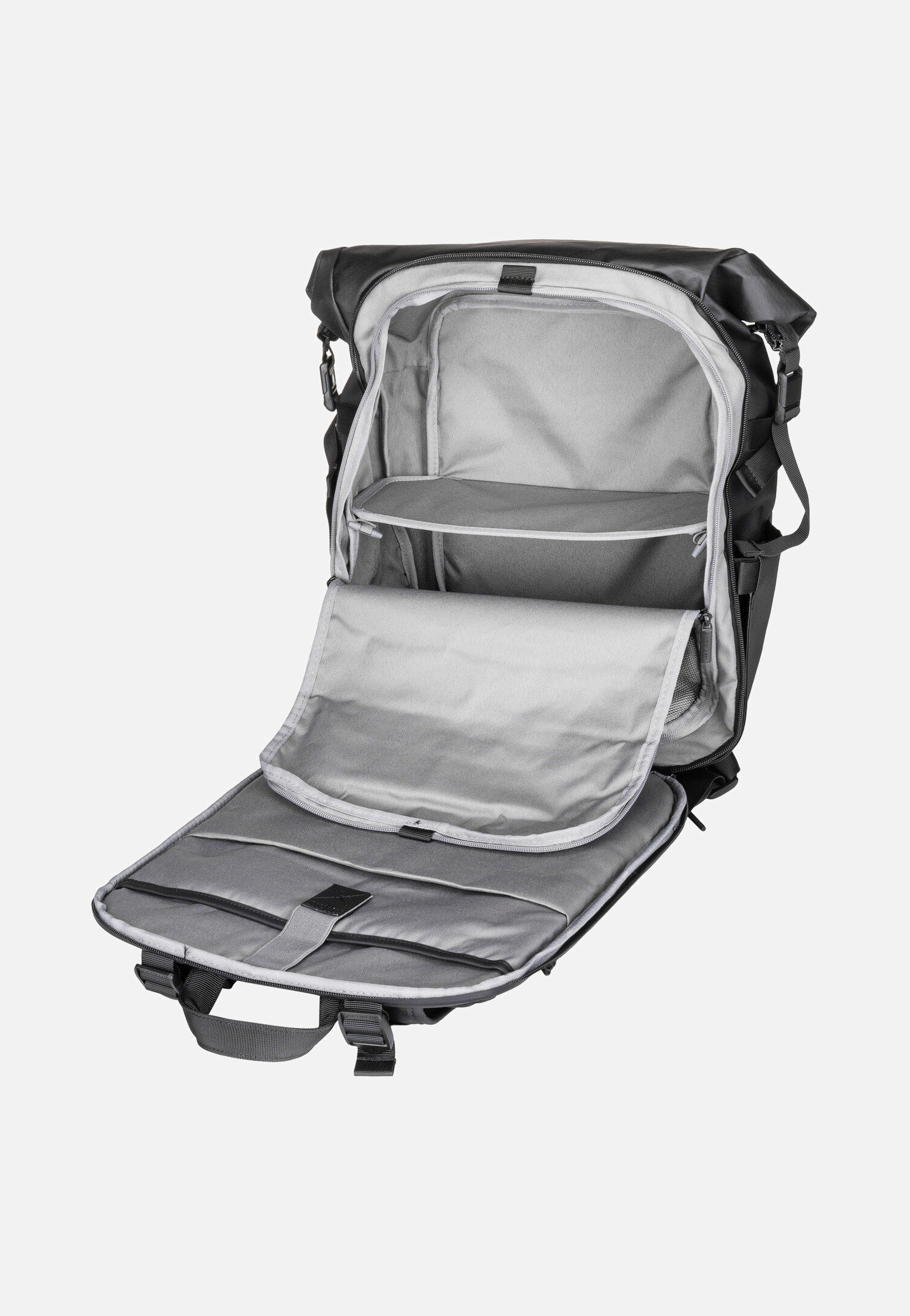 Kapten & Son - Lisbon Pro Rolltop S All Black - Backpack | Neutral-Image