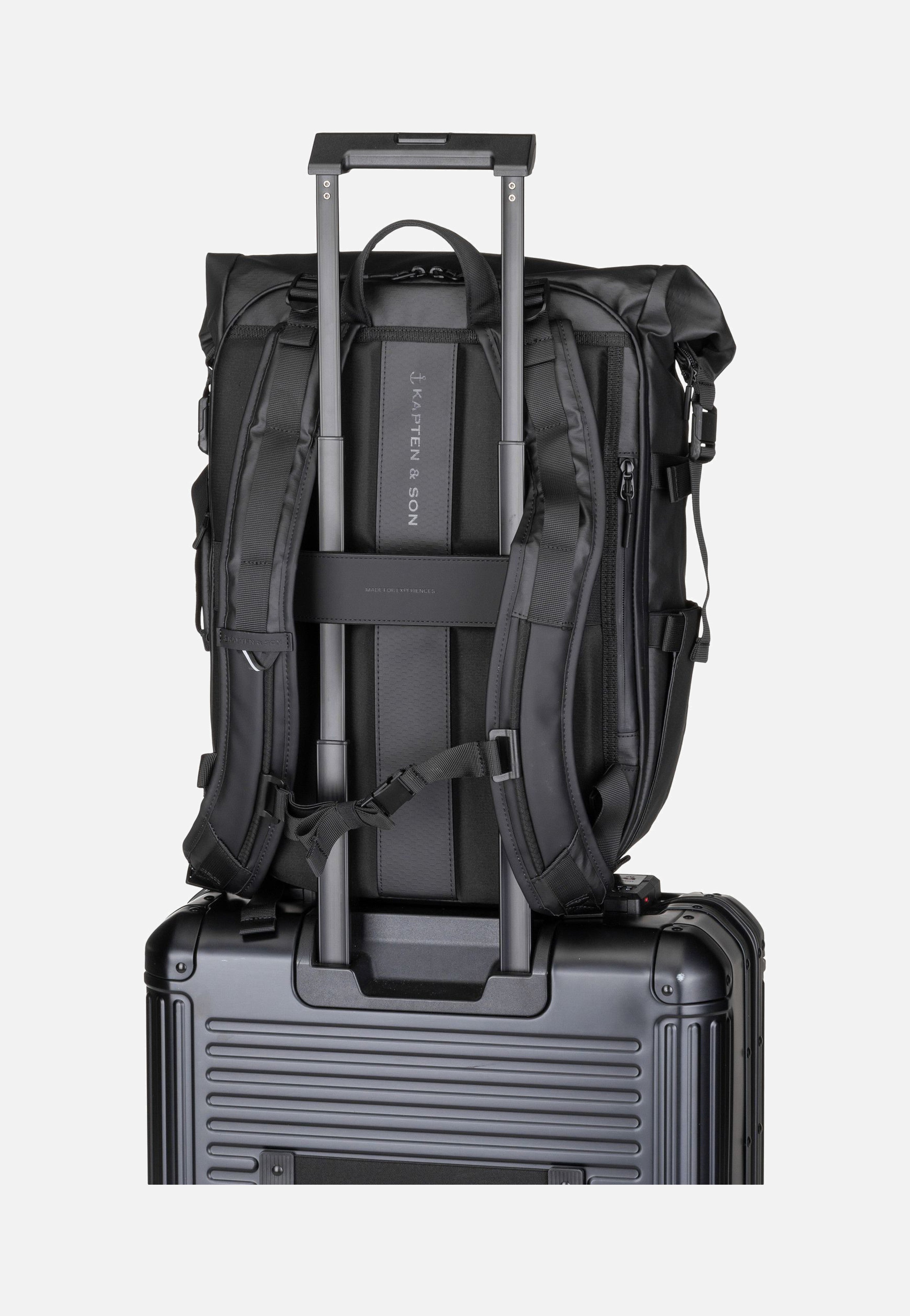 Kapten & Son - Lisbon Pro Rolltop S All Black - Backpack | Neutral-Image