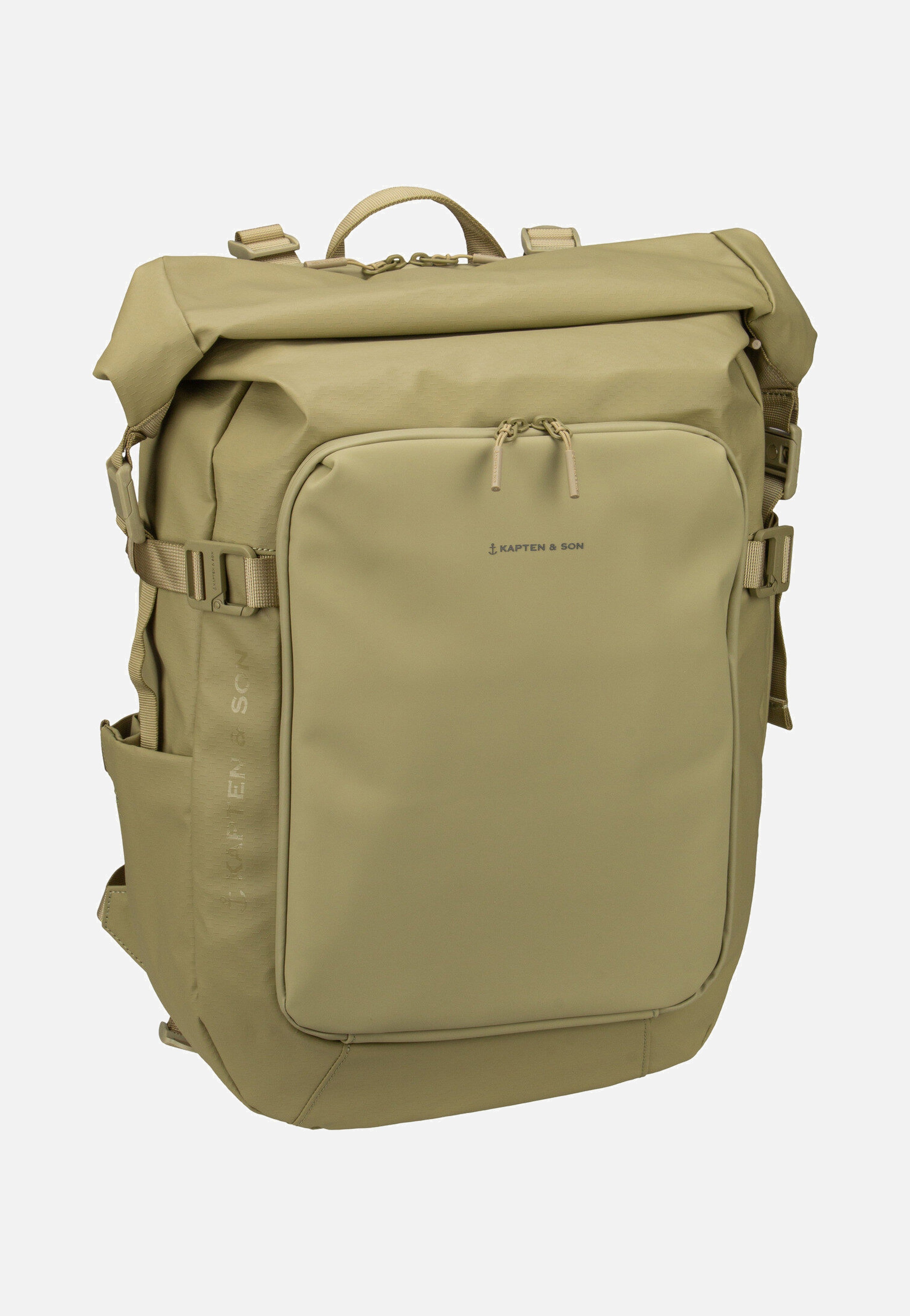Kapten & Son - Lisbon Pro Rolltop S Dusty Pistachio - Backpack | Neutral-Image