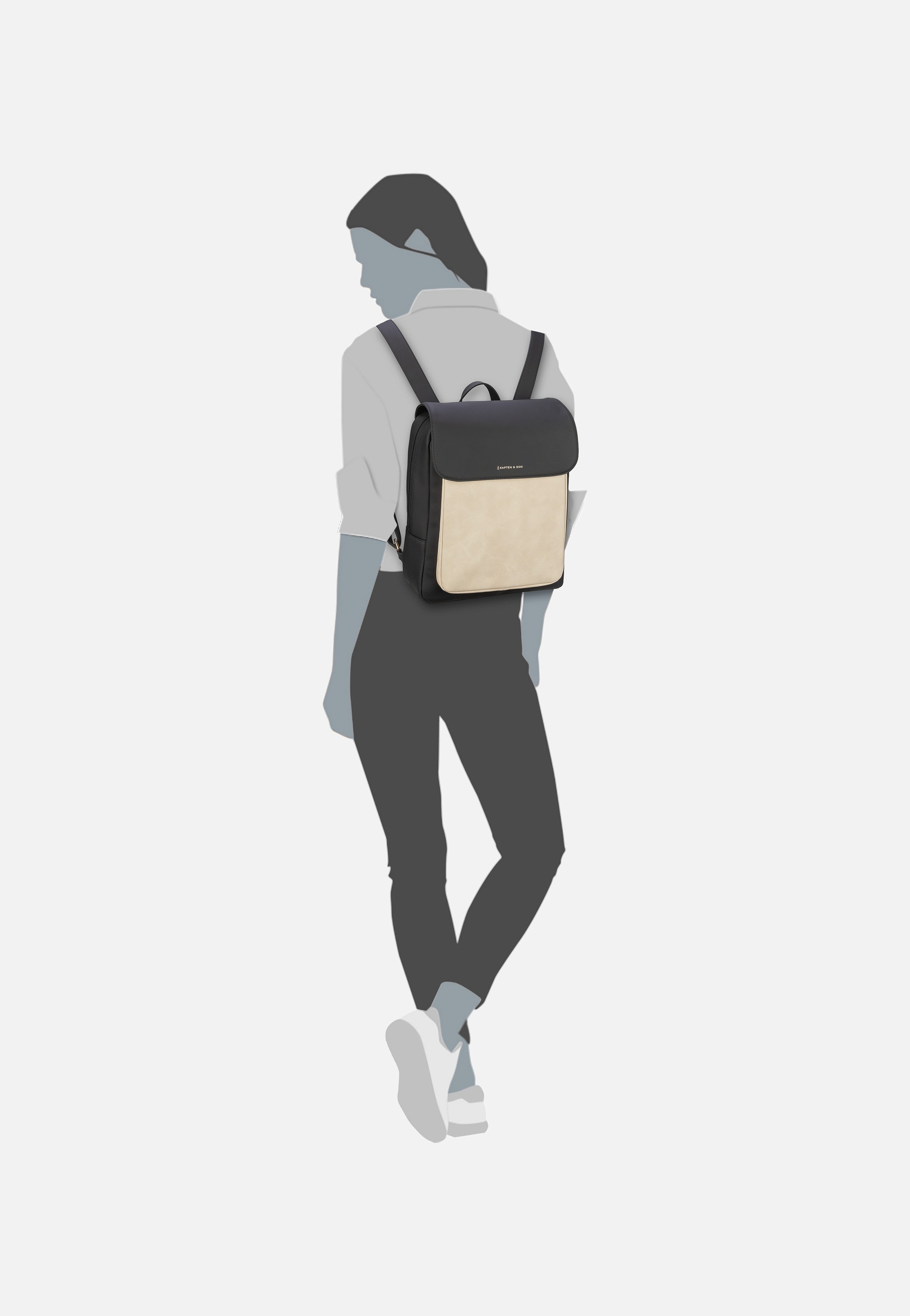 Kapten & Son - Tromso Cream Black - Backpack | Neutral-Image