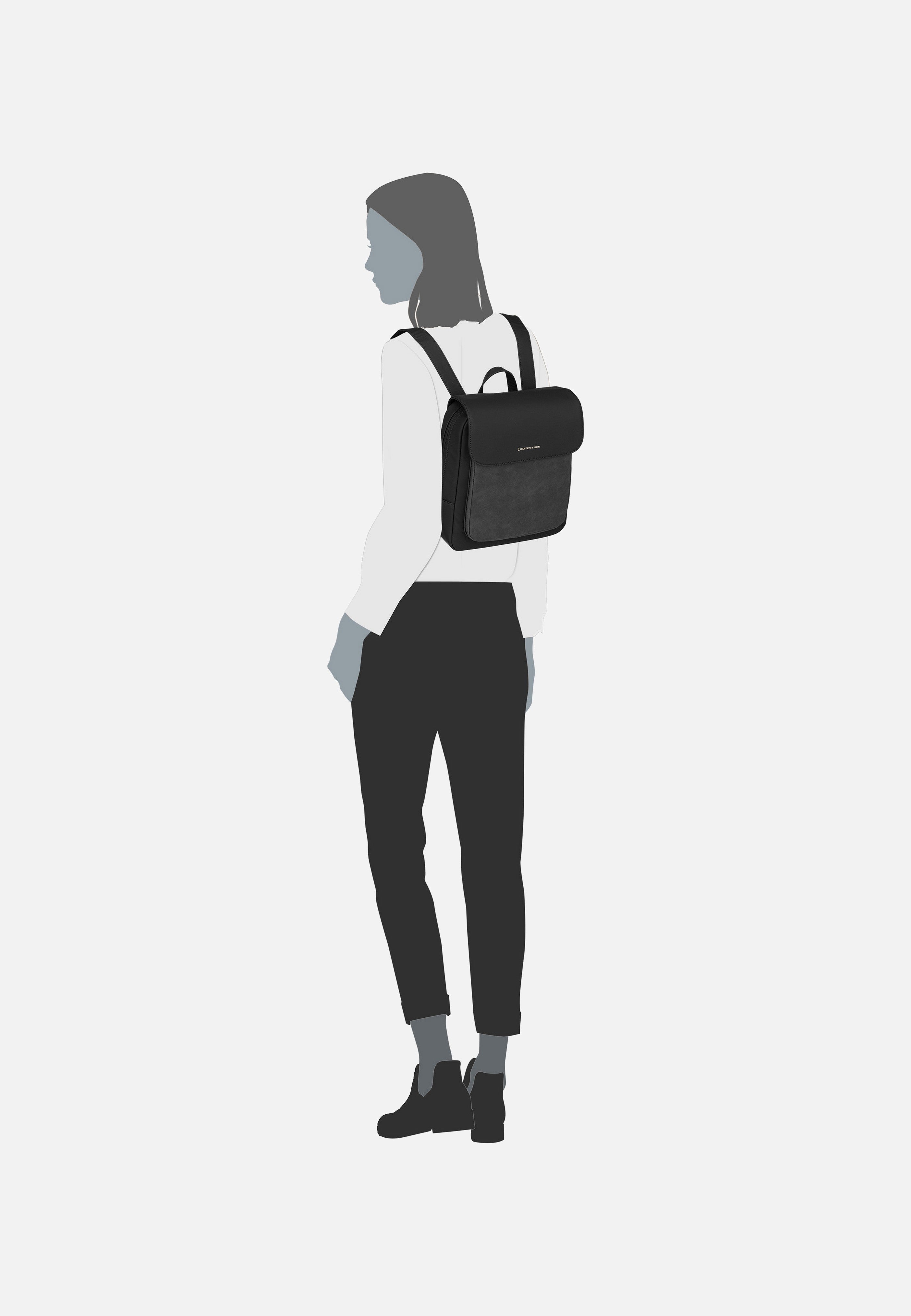 Kapten & Son - Tromso Small All Black - Backpack | Neutral-Image