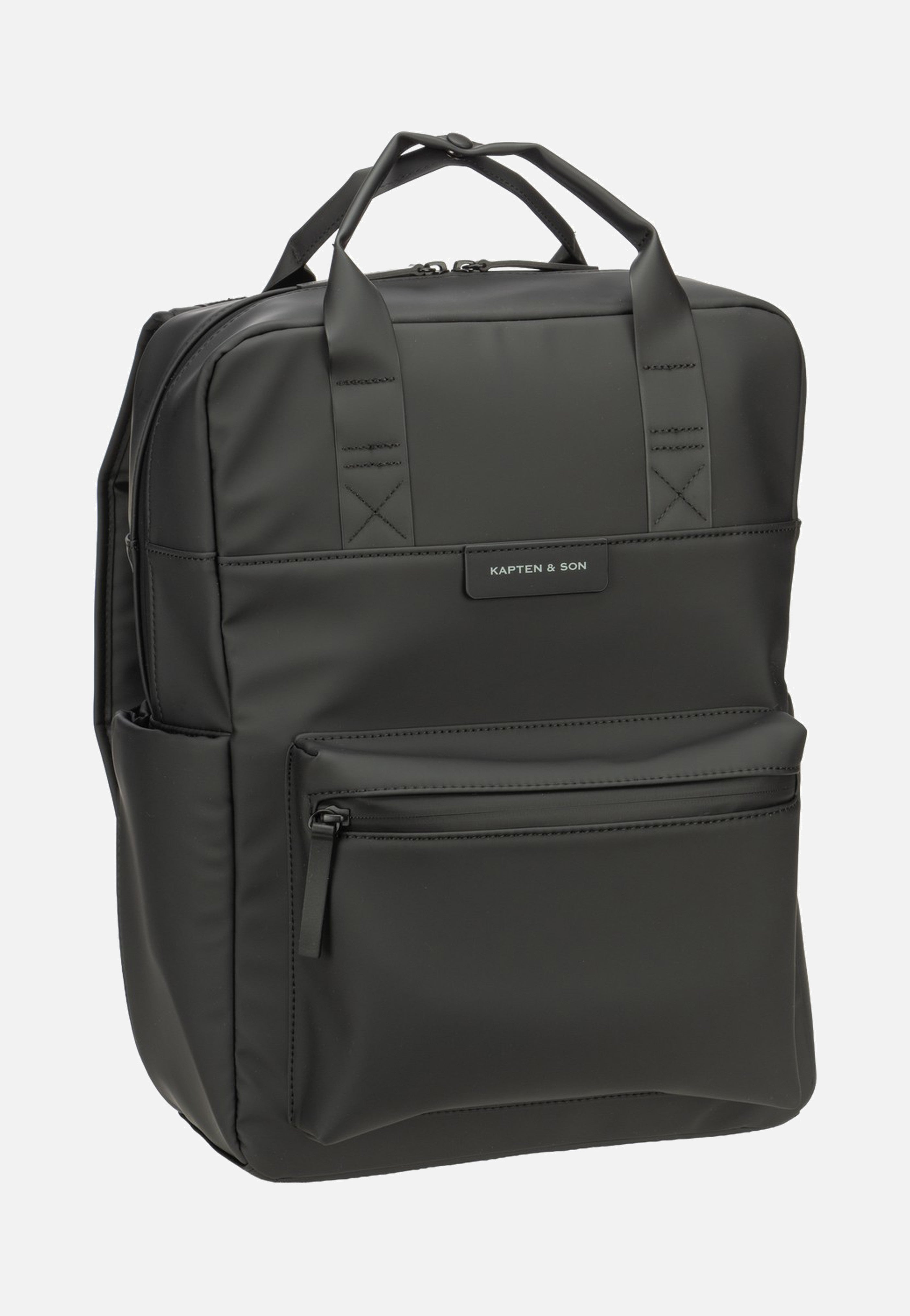 Kapten & Son Bergen Pro Full PU All Black Backpack