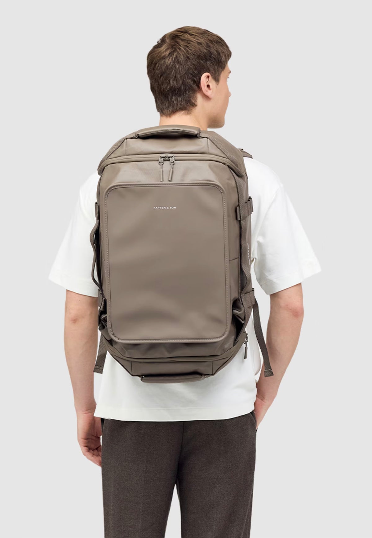 Kapten & Son Lisbon Duffle Backpack Medium Walnut Travel Backpack