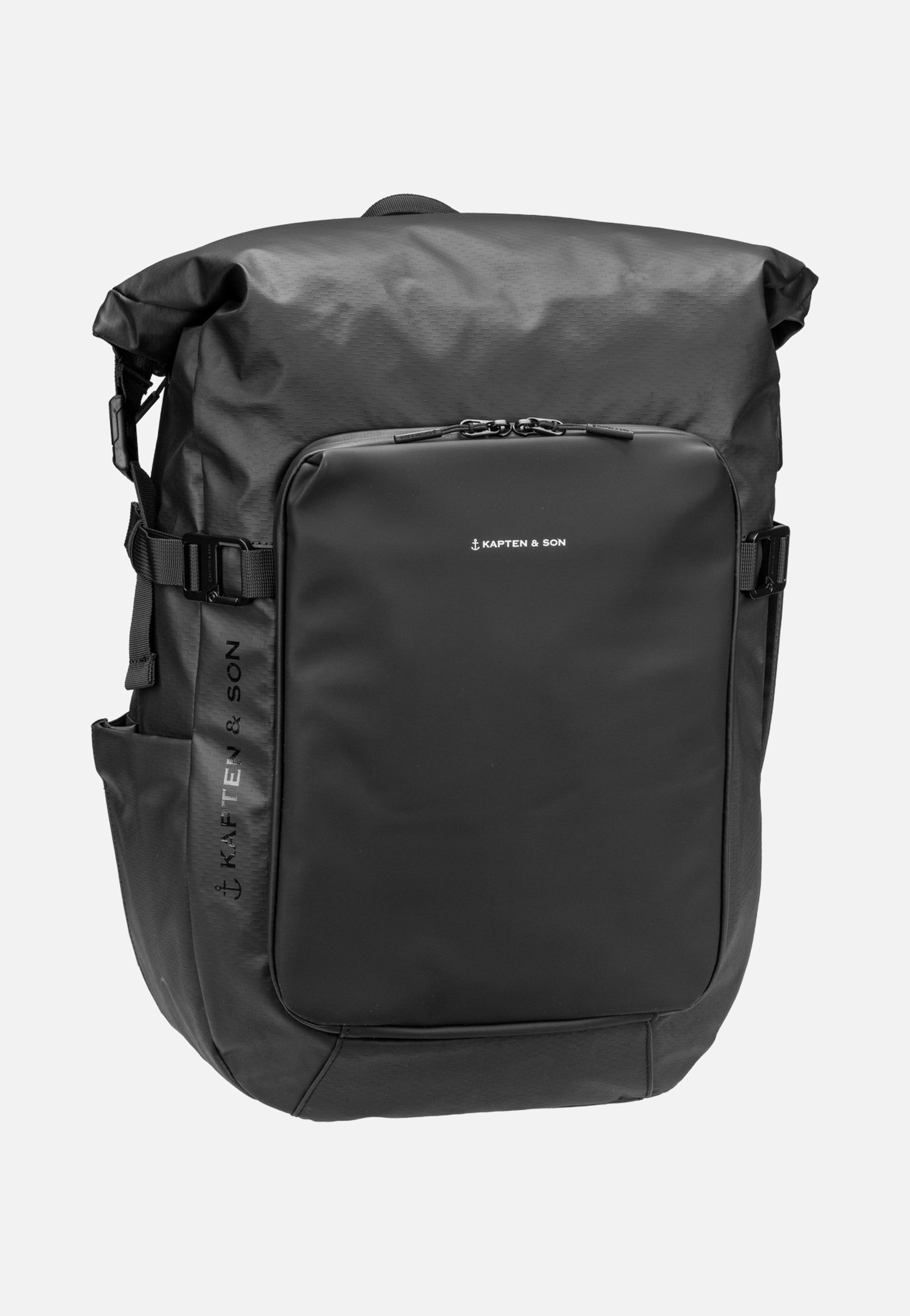 Kapten & Son Lisbon Pro Rolltop S All Black Backpack