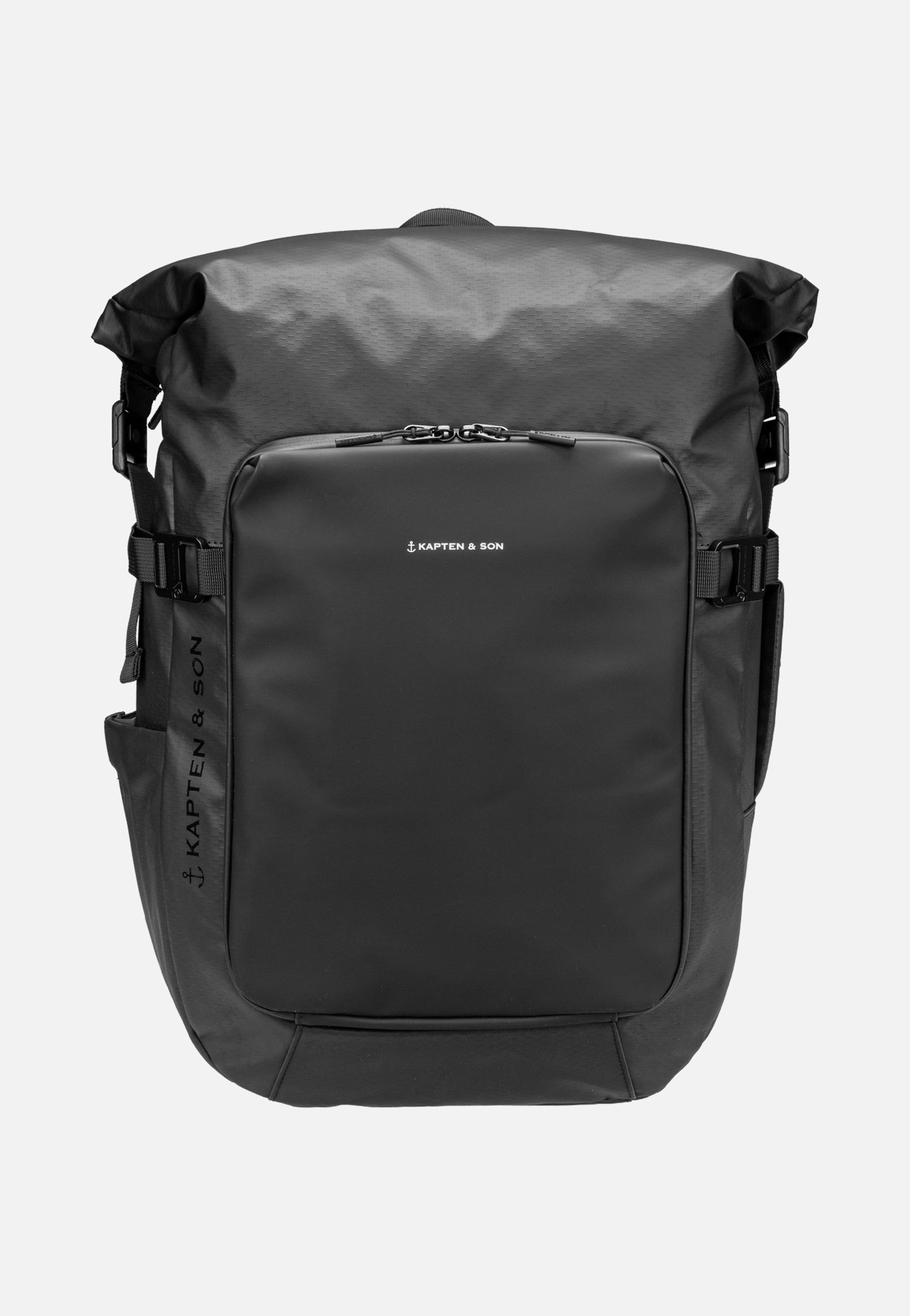 Kapten & Son - Lisbon Pro Rolltop S All Black - Backpack | Neutral-Image