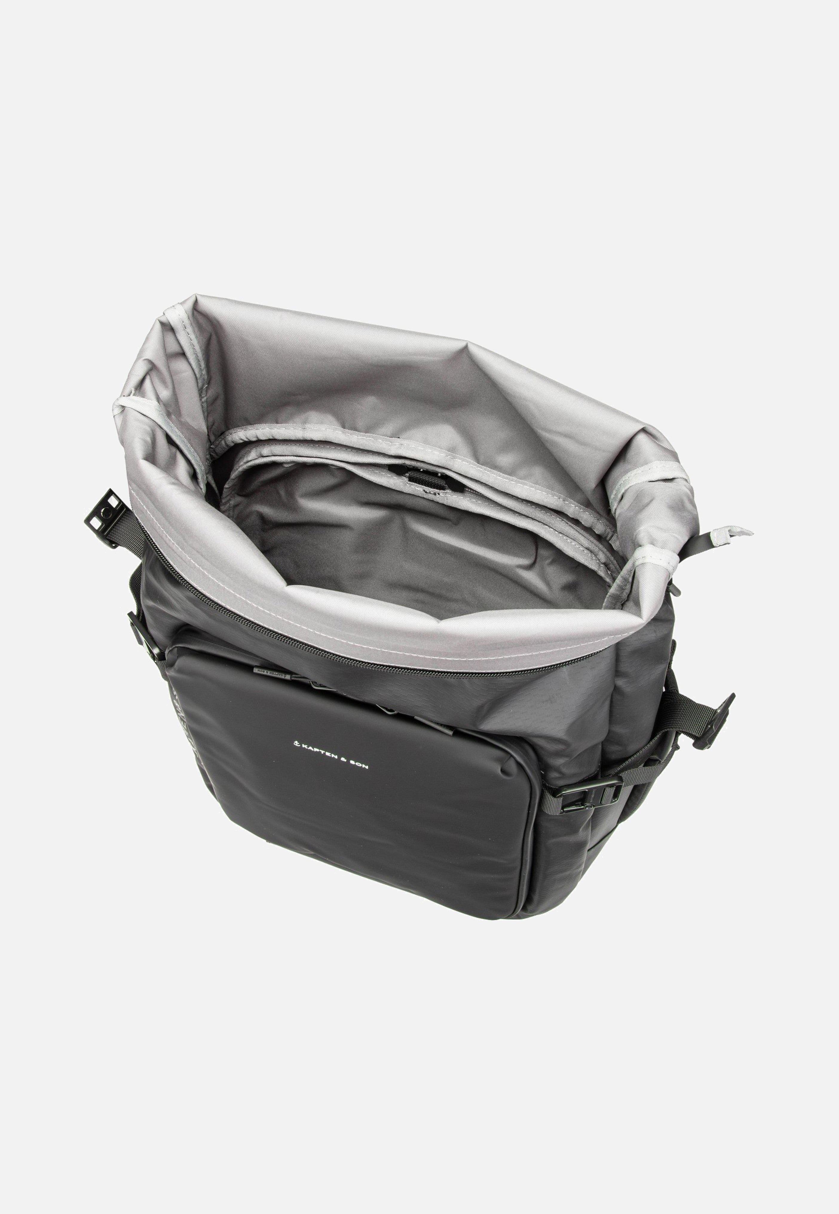 Kapten & Son Lisbon Pro Rolltop S All Black Backpack