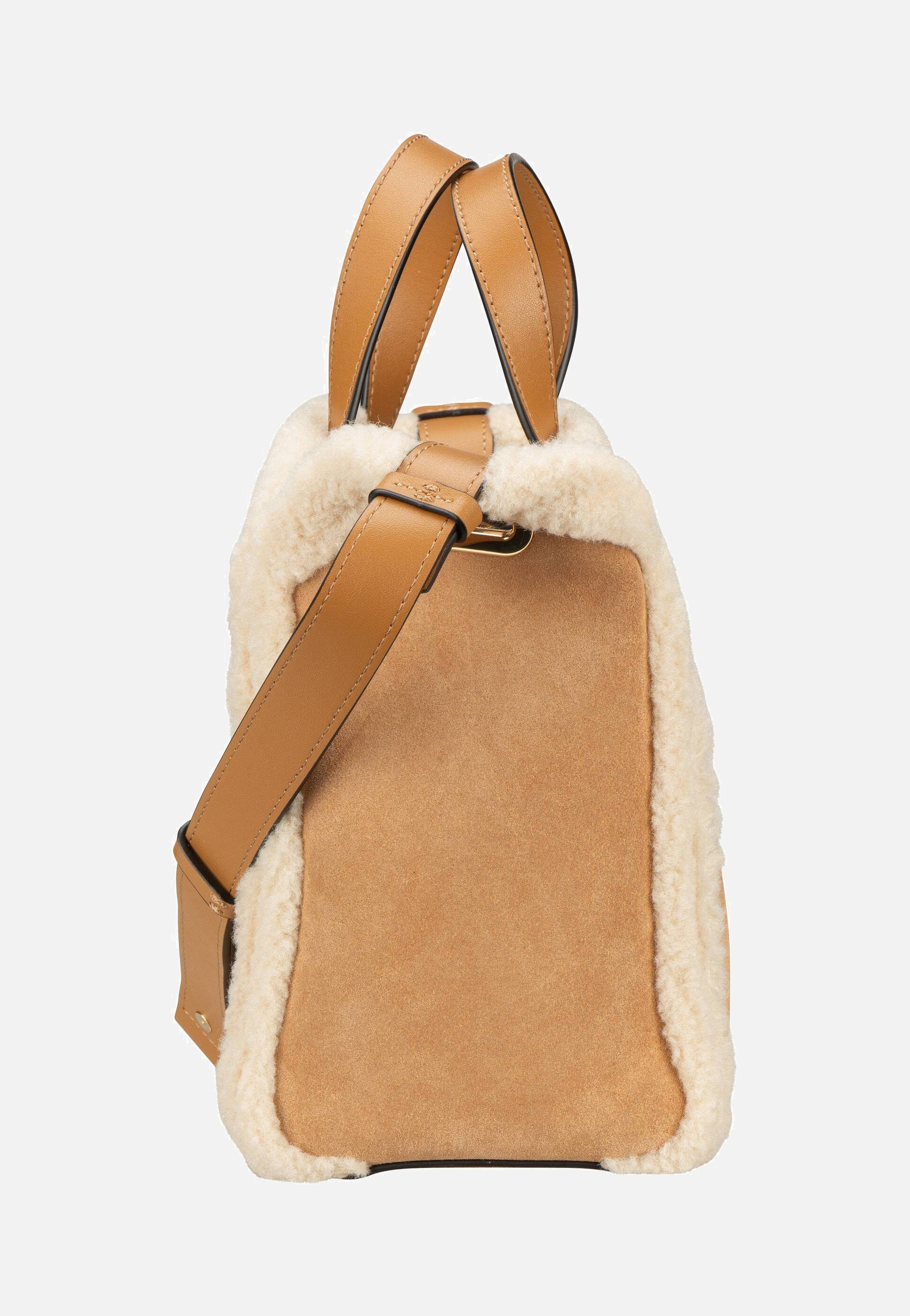 Karl Lagerfeld K/ circle SM Tote Shearling Caramel Crossbody Bag