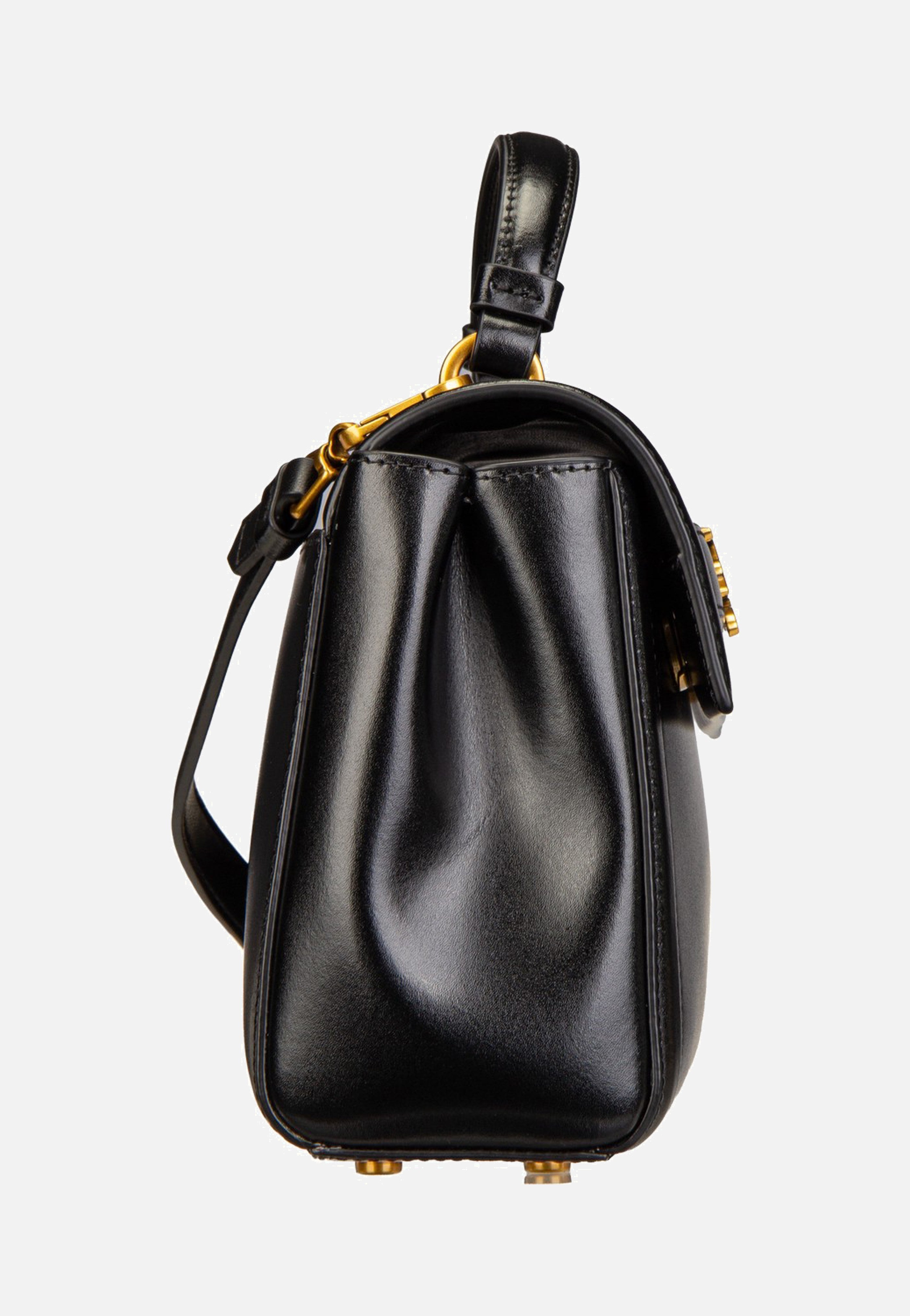 Karl Lagerfeld K/Autograph SM Top Handle Black/Gold Handle Bag