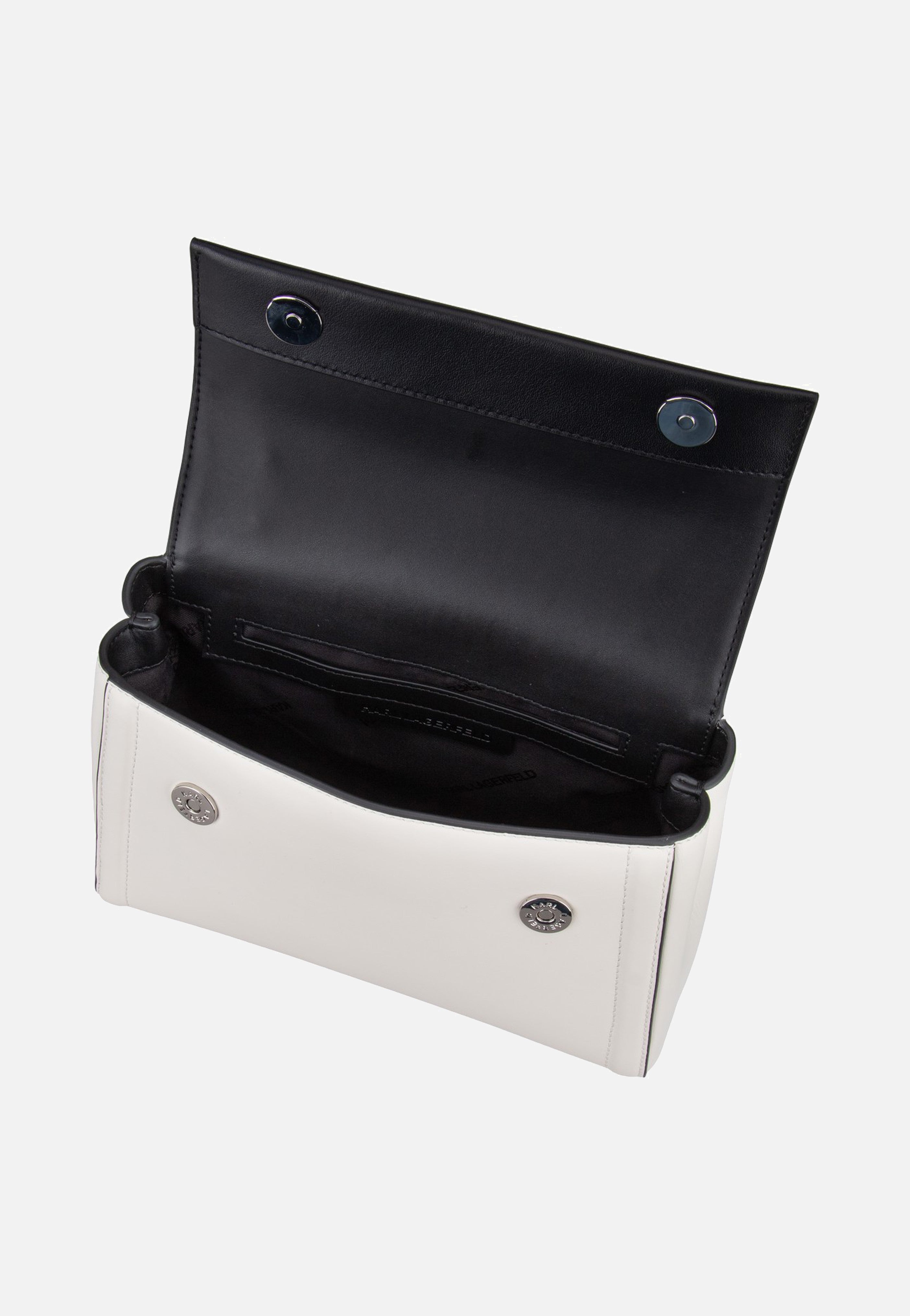 Karl Lagerfeld K/Autograph SM Top Handle Colorblock Black/White Handle Bag