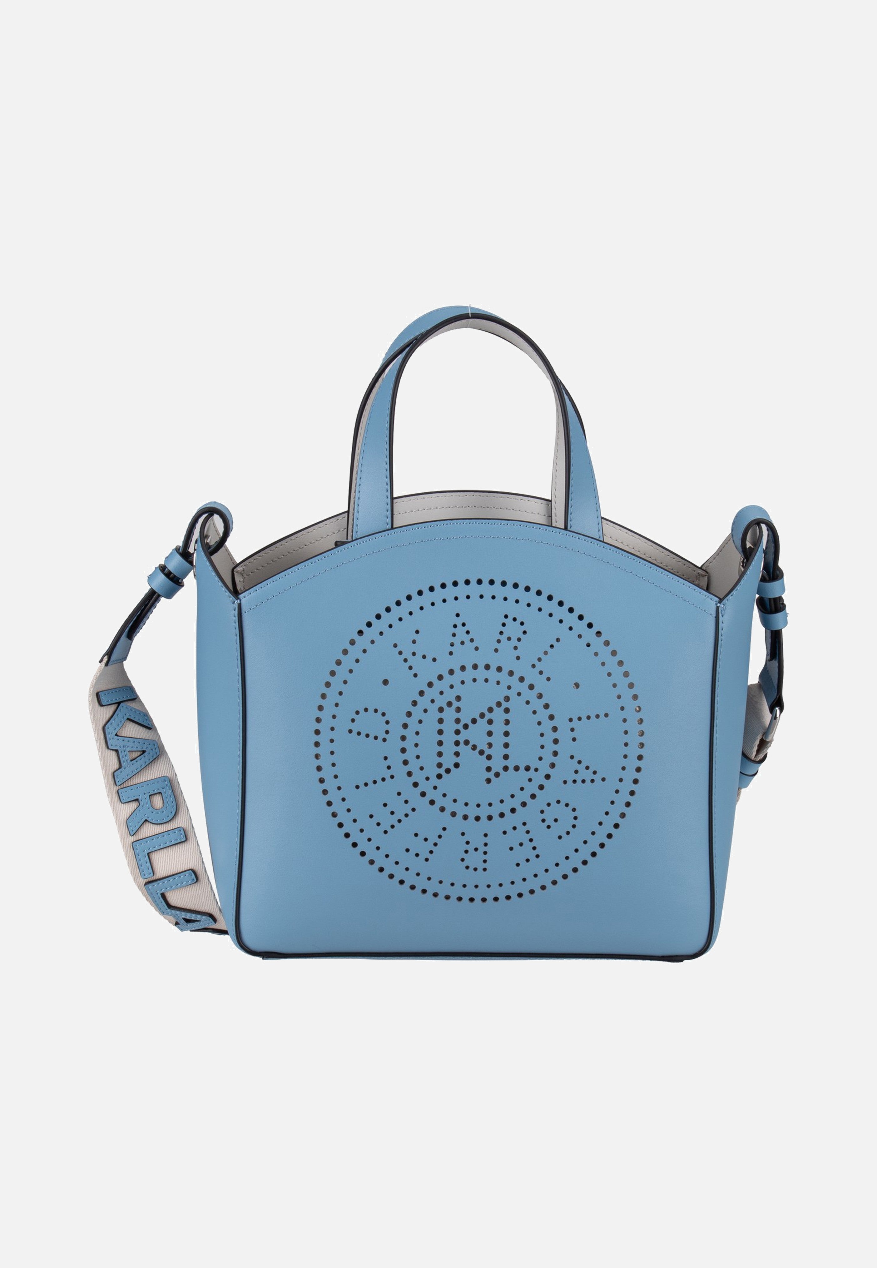 Karl Lagerfeld K/Circle SM Perforated Blue Bloom Tote Bag