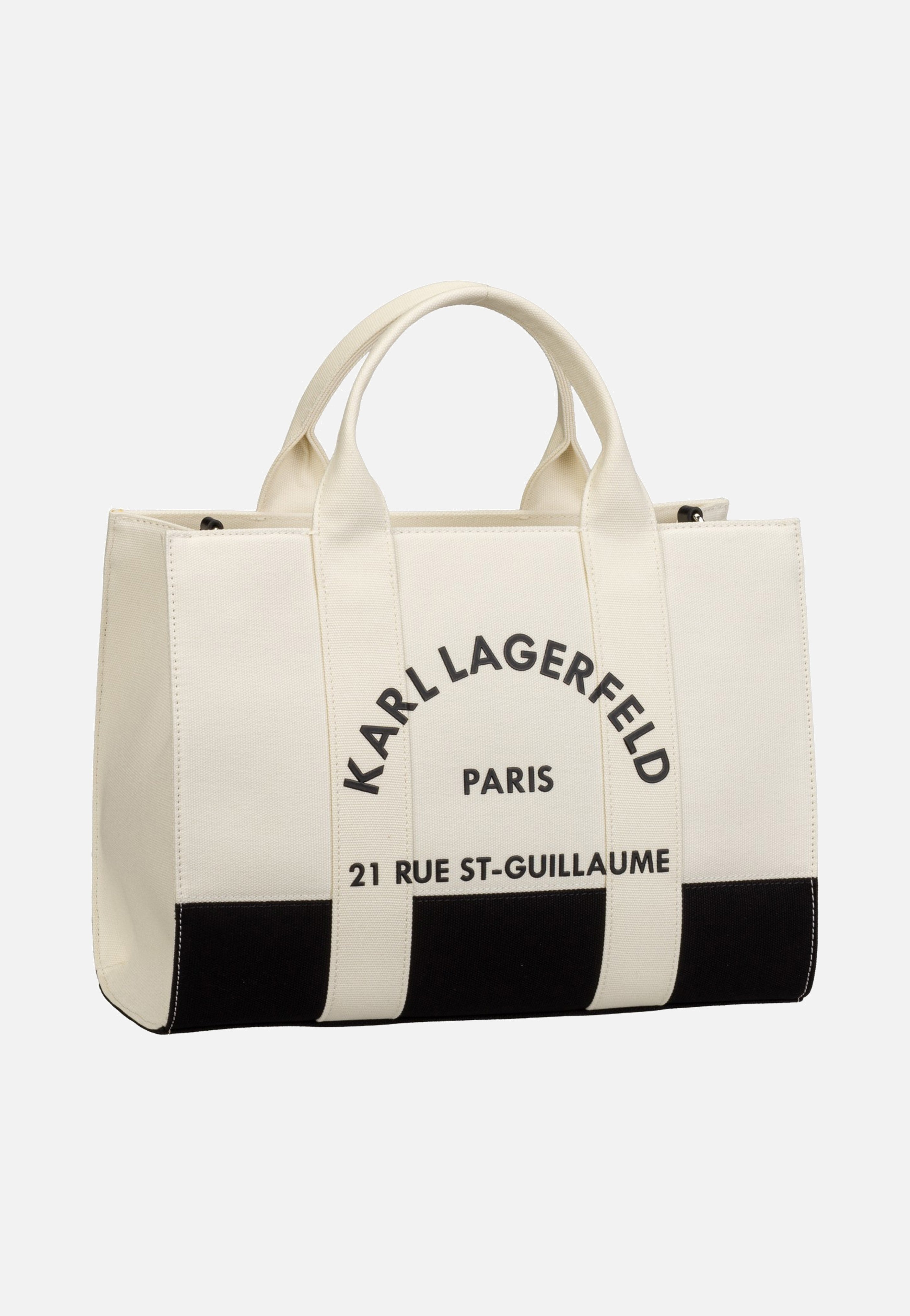 Karl Lagerfeld K/RSG Square MD Col. Block 50025 Cannoli White/Black Tote Bag