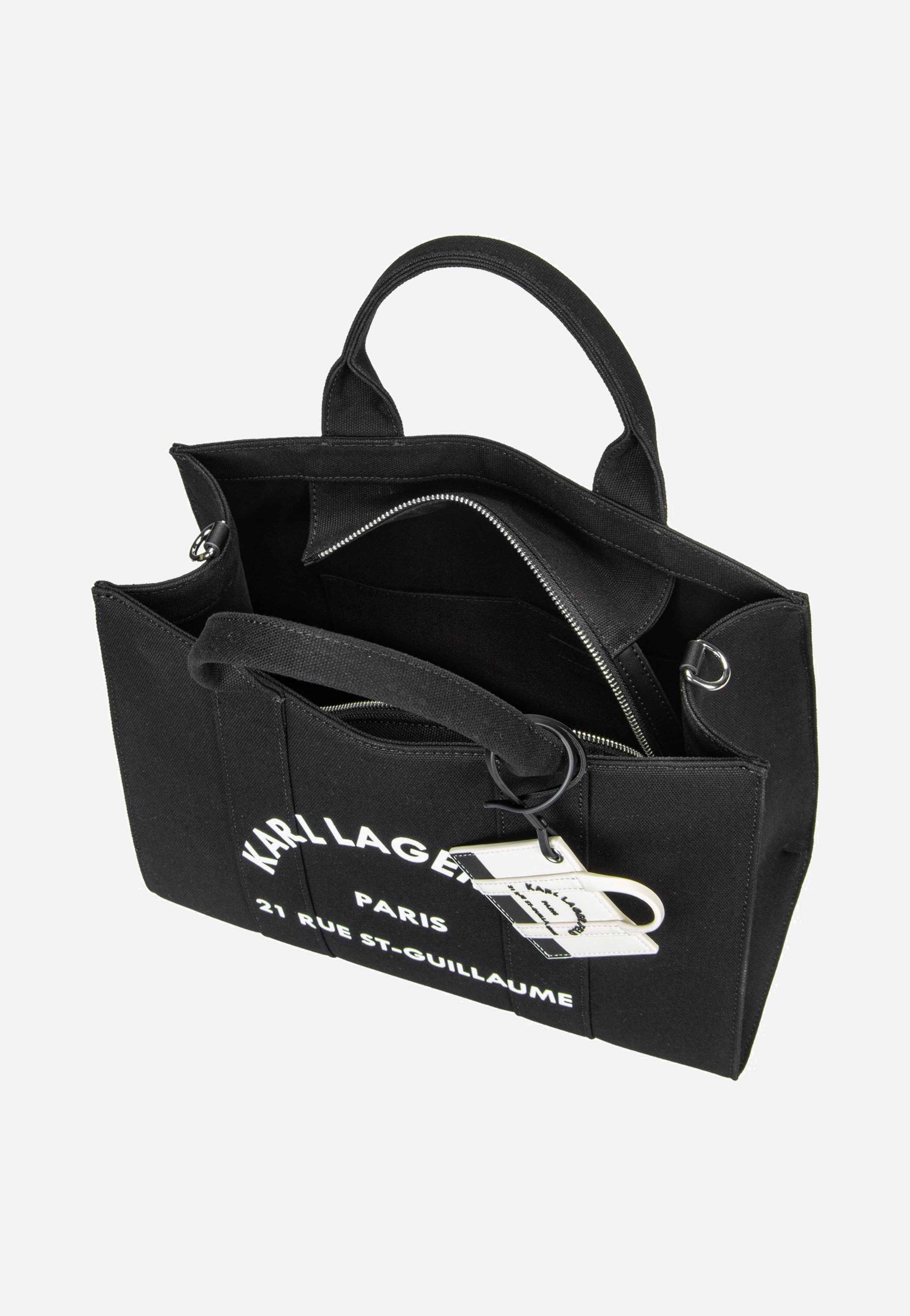 Karl Lagerfeld K/Rsg Square Medium Tote With Charm Black Tote Bag