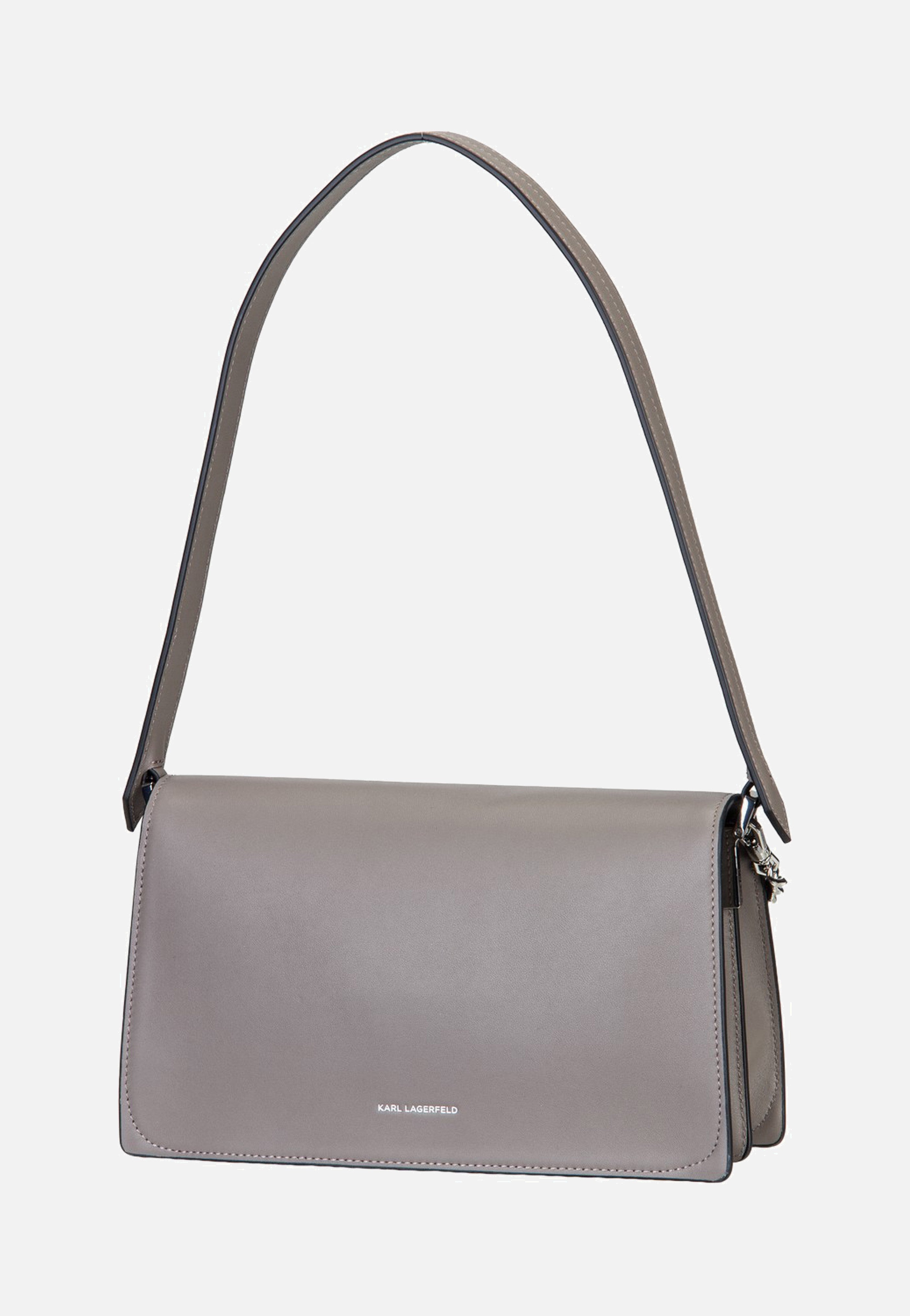 Karl Lagerfeld K/Signature Medium Flap Shb Ash Grey Evening Bag