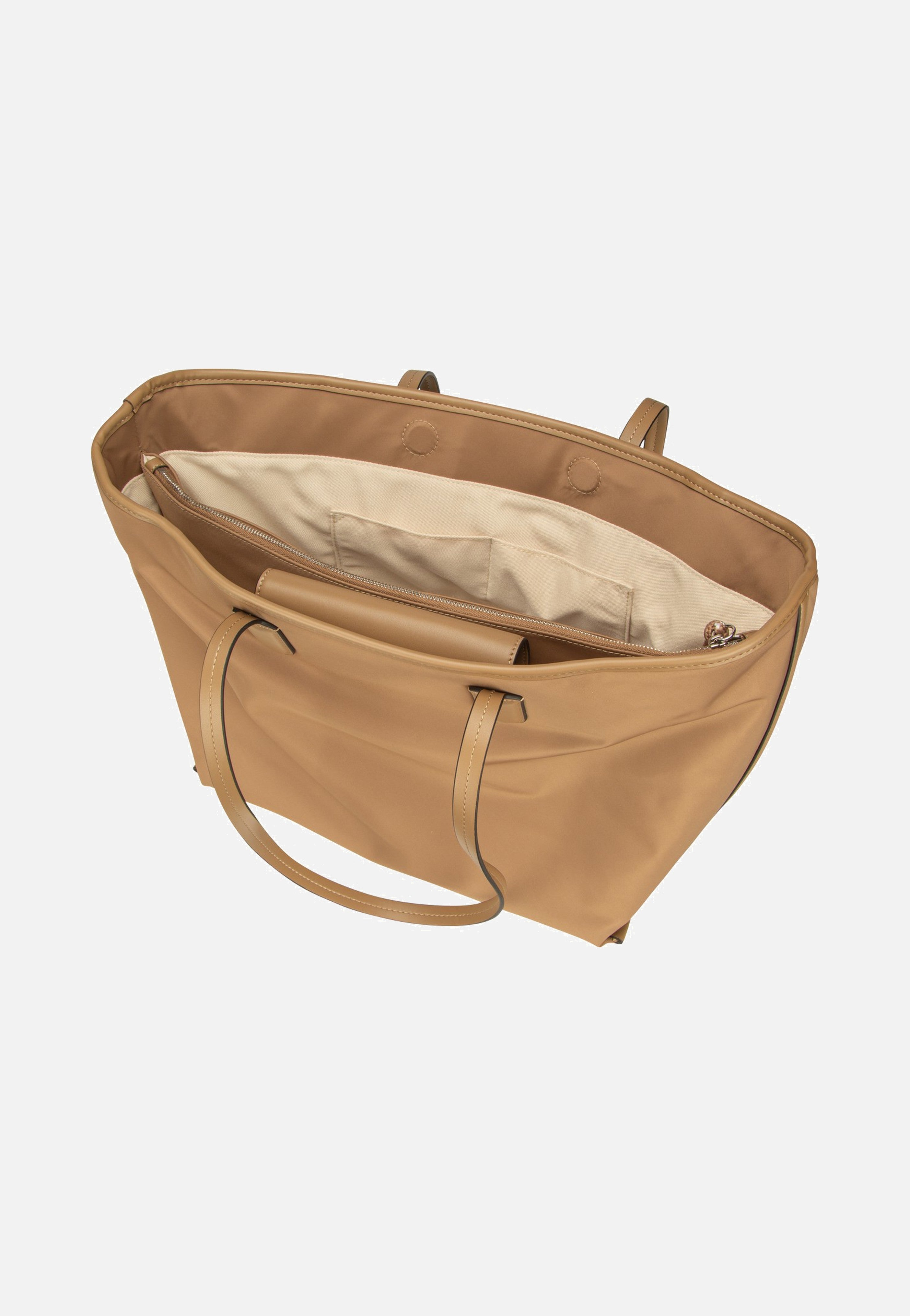 Karl Lagerfeld - Ikon Nylon LG Tote Mushroom Brown - Tote Bag | Neutral-Image