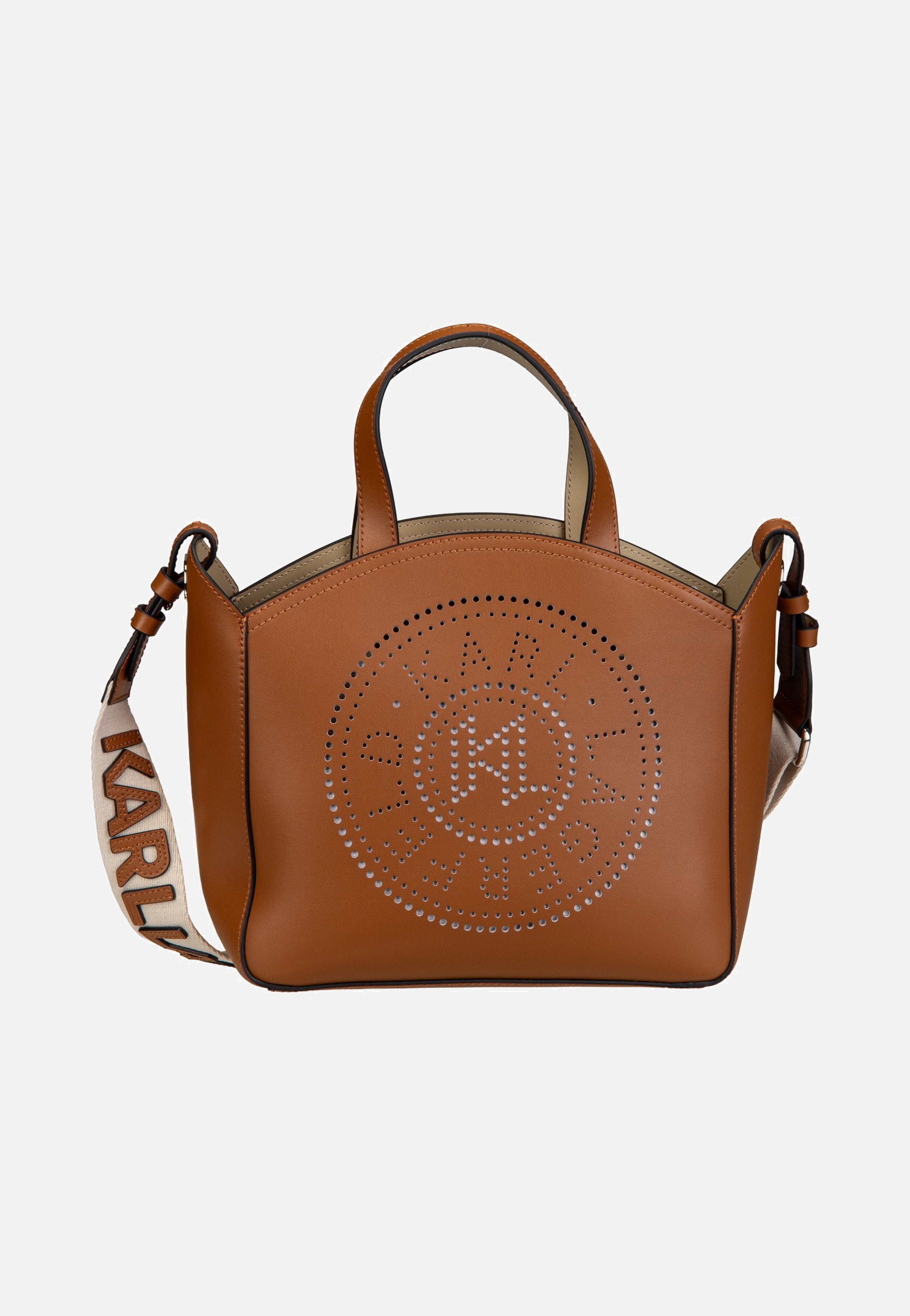 Karl Lagerfeld K/Circle SM Perforated 30058 Dark Tan Tote Bag