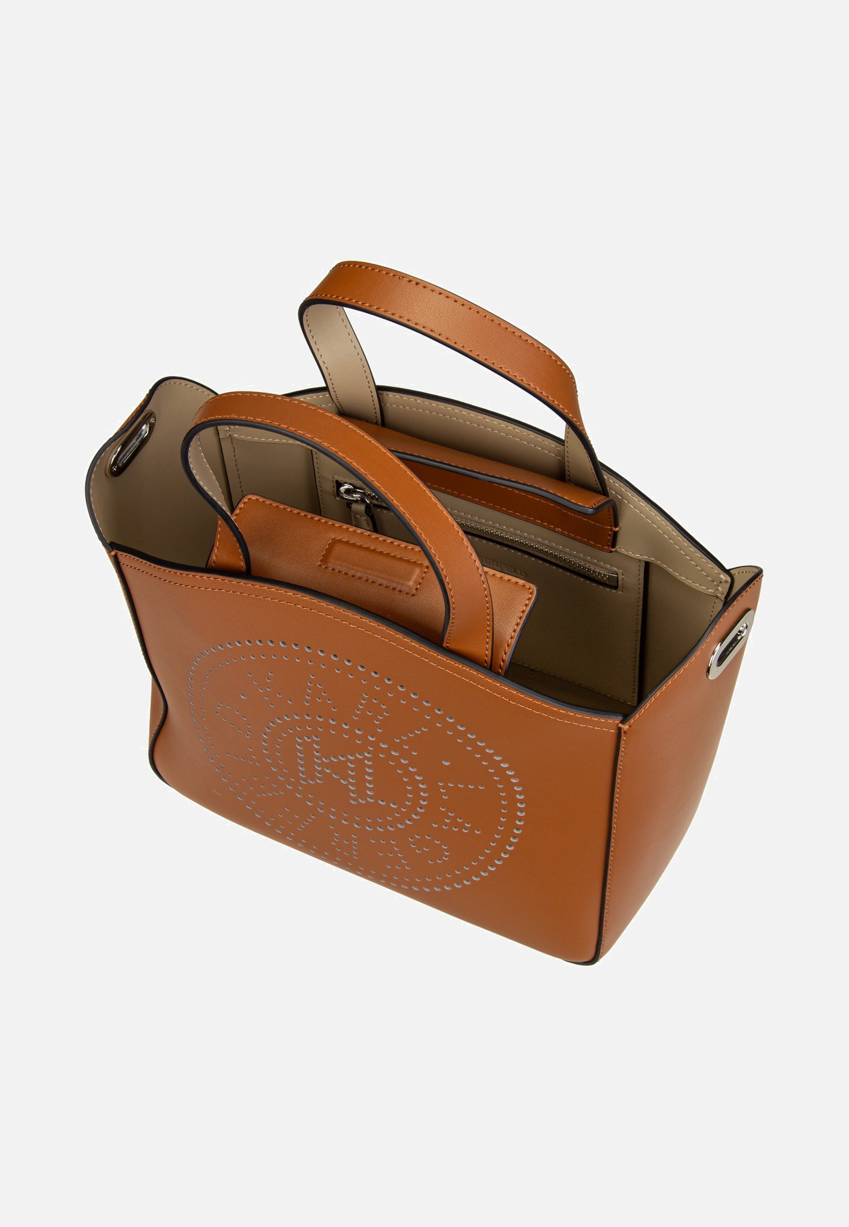 Karl Lagerfeld K/Circle SM Perforated 30058 Dark Tan Tote Bag