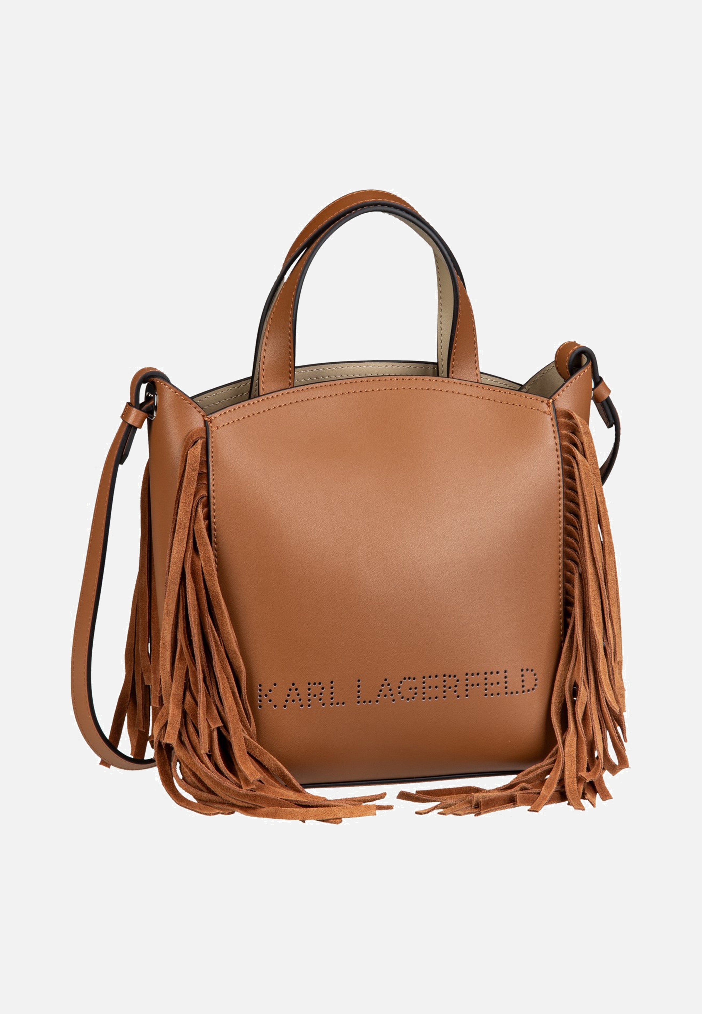 Karl Lagerfeld - K/Circle SM Zip Tote Fringes Dark Tan - Tote Bag | Women-Image