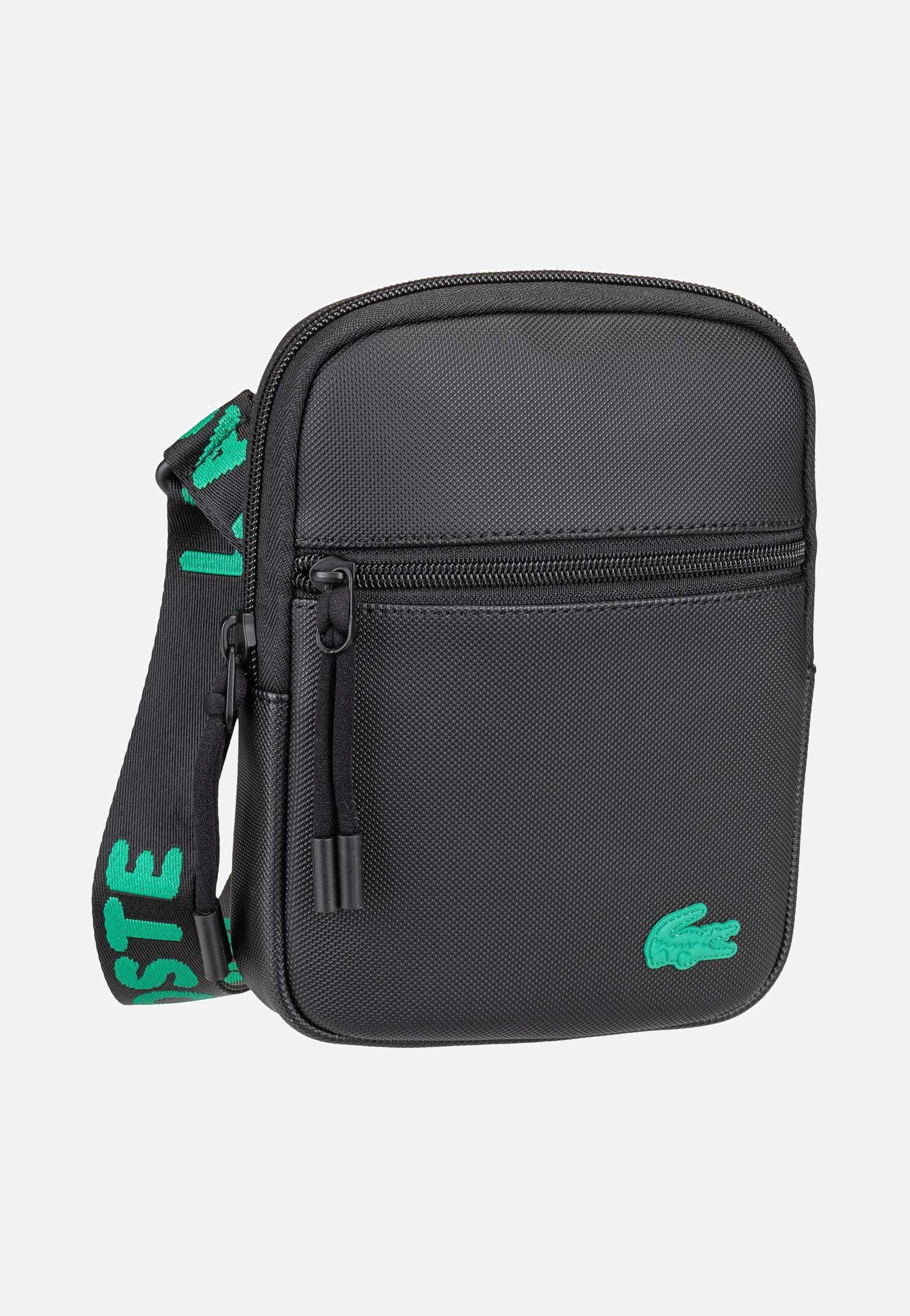 Lacoste LCST Seasonal NH4679TX Jacquard Webbing Noir Crossbody Bag