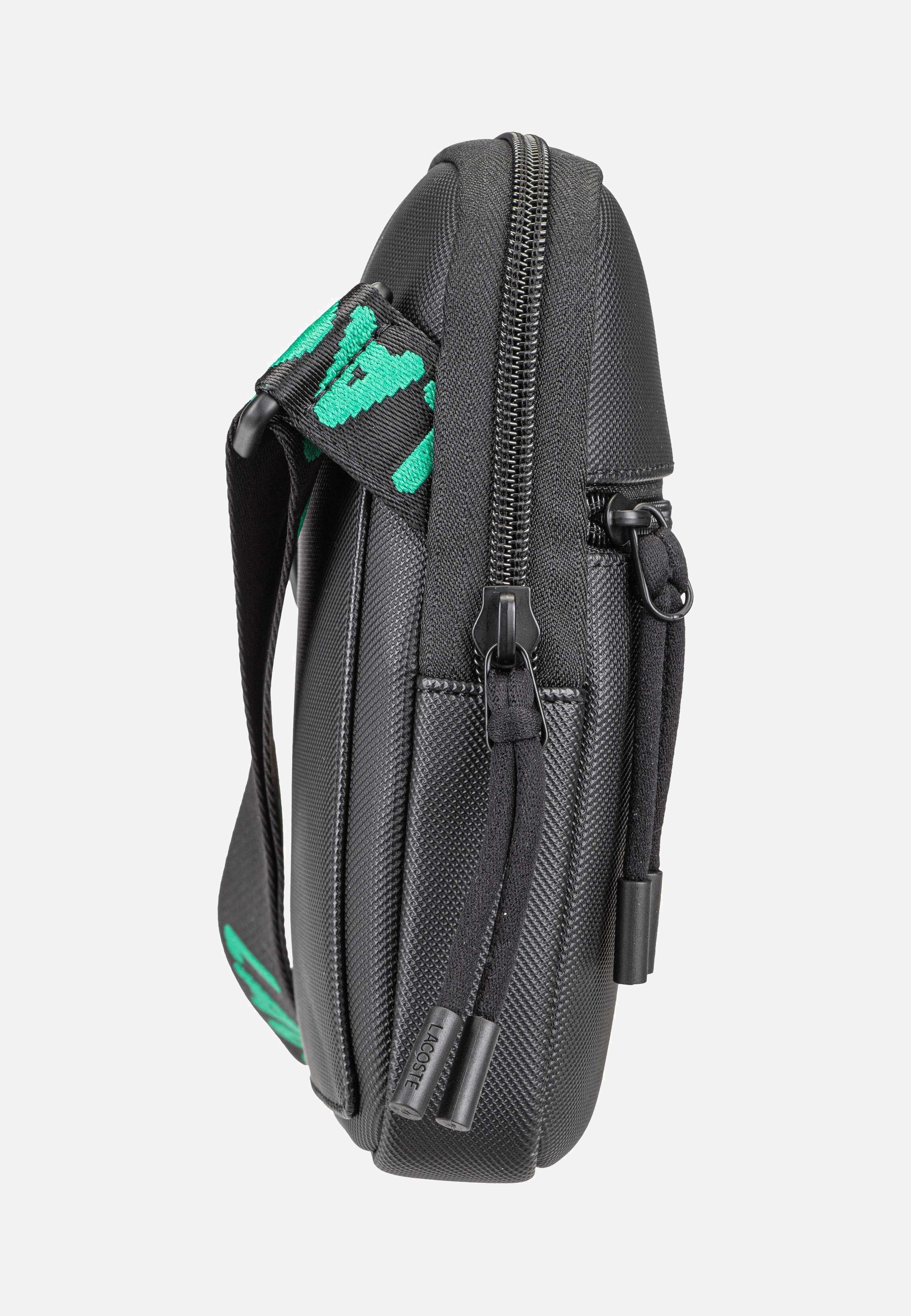 Lacoste LCST Seasonal NH4679TX Jacquard Webbing Noir Crossbody Bag