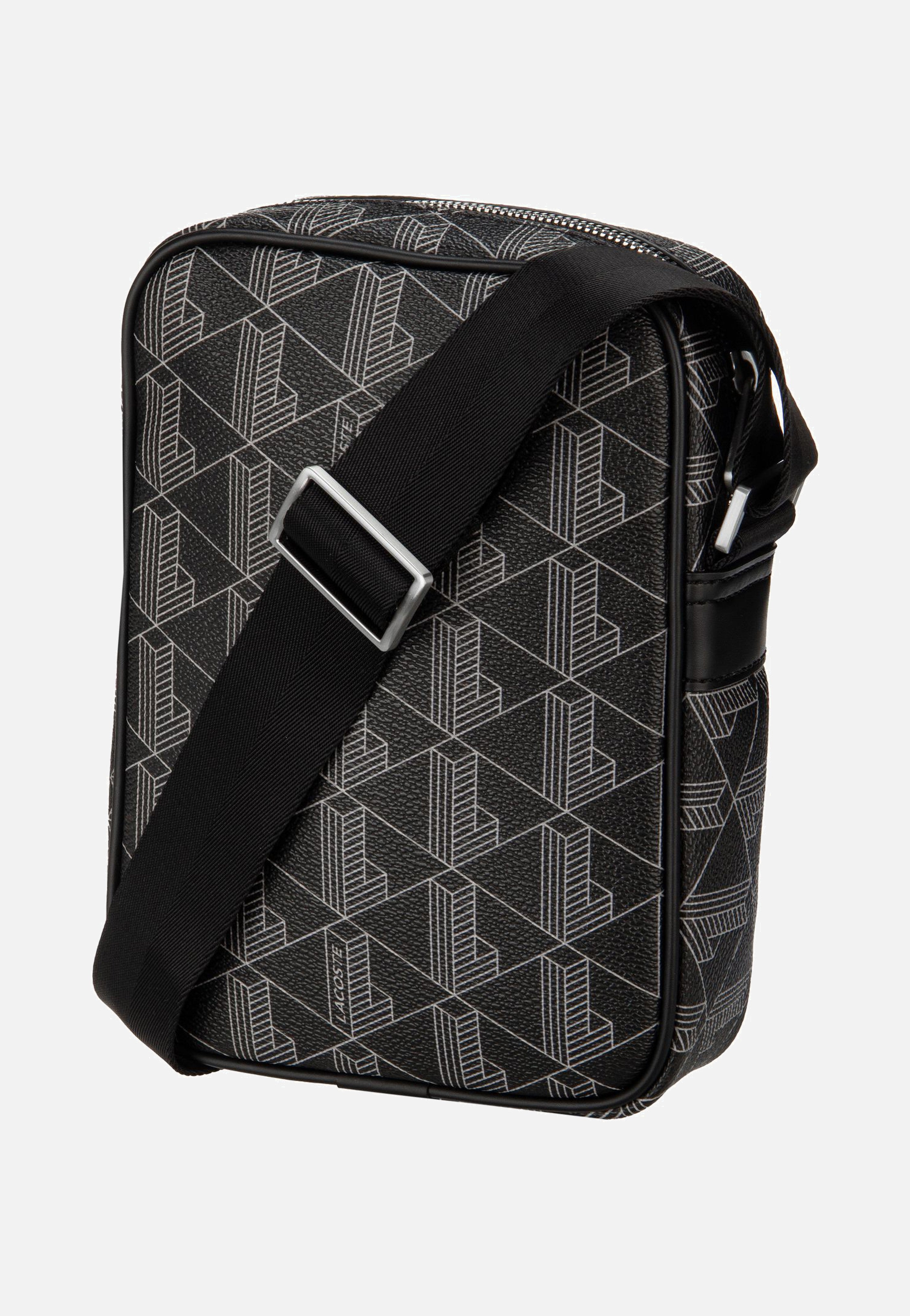 Lacoste The Blend NH4410LX Monogram Noir Gris Crossbody Bag