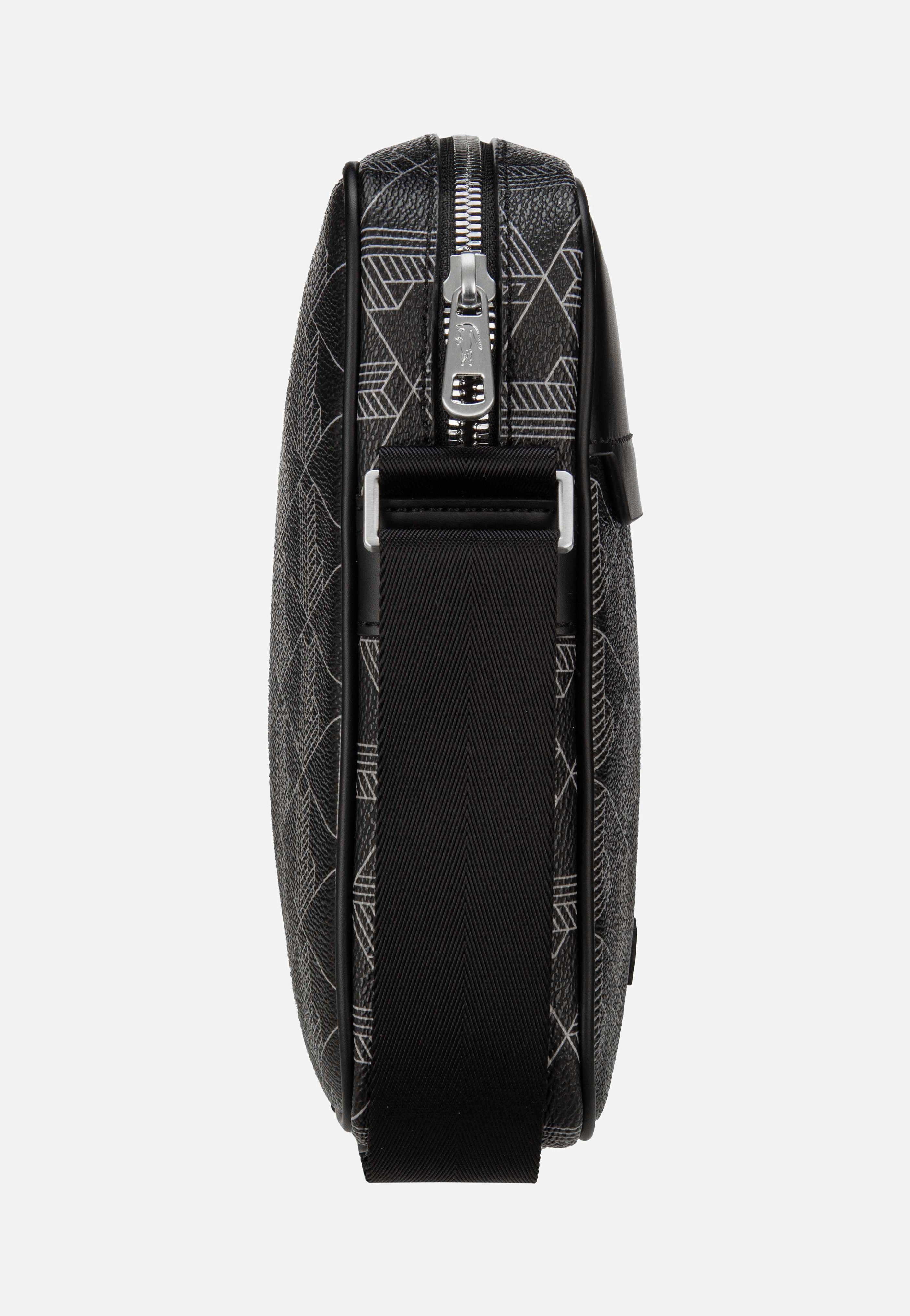 Lacoste The Blend NH4410LX Monogram Noir Gris Crossbody Bag