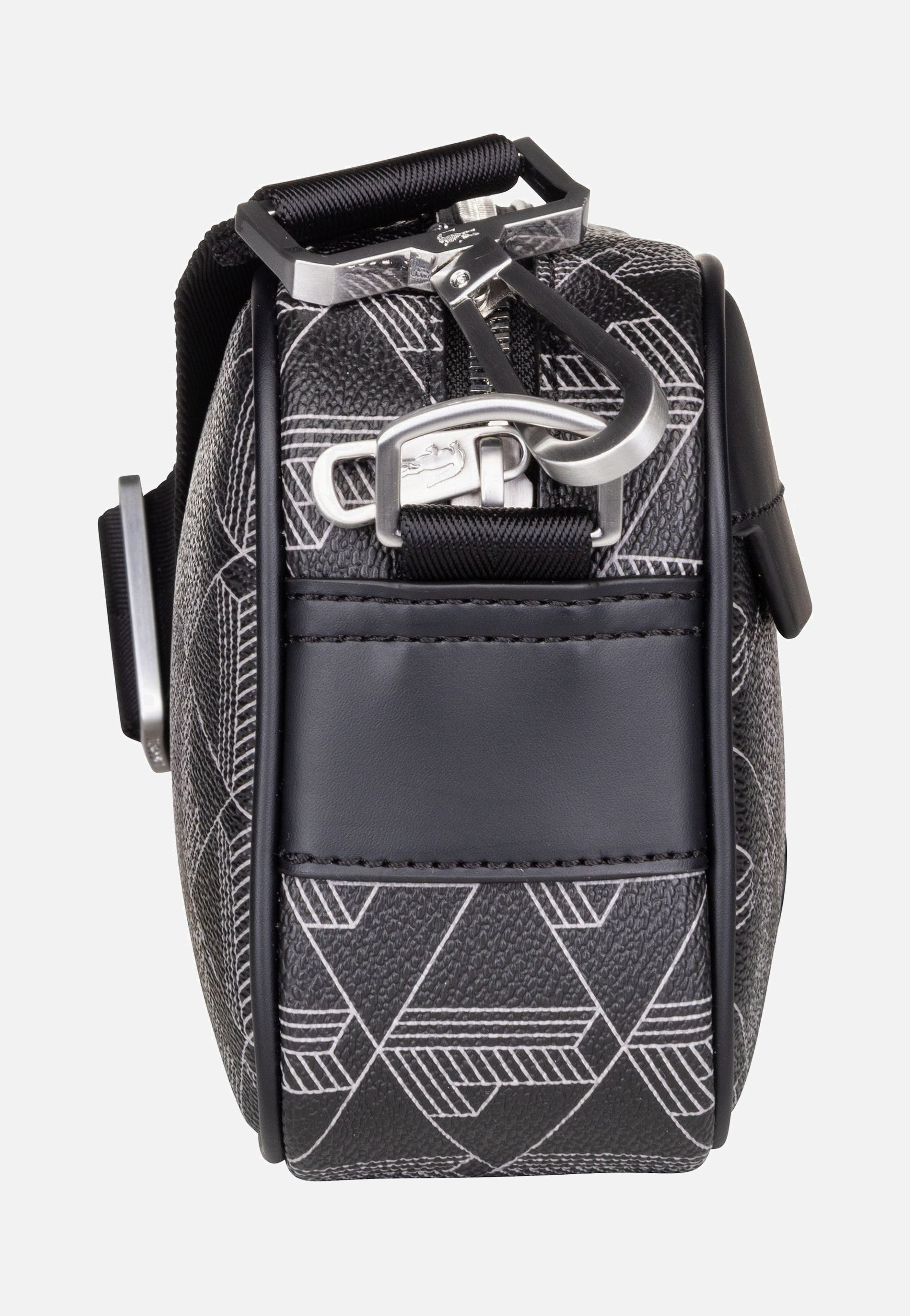 Lacoste The Blend Small NH3650LX Monogram Noir Gris Crossbody Bag