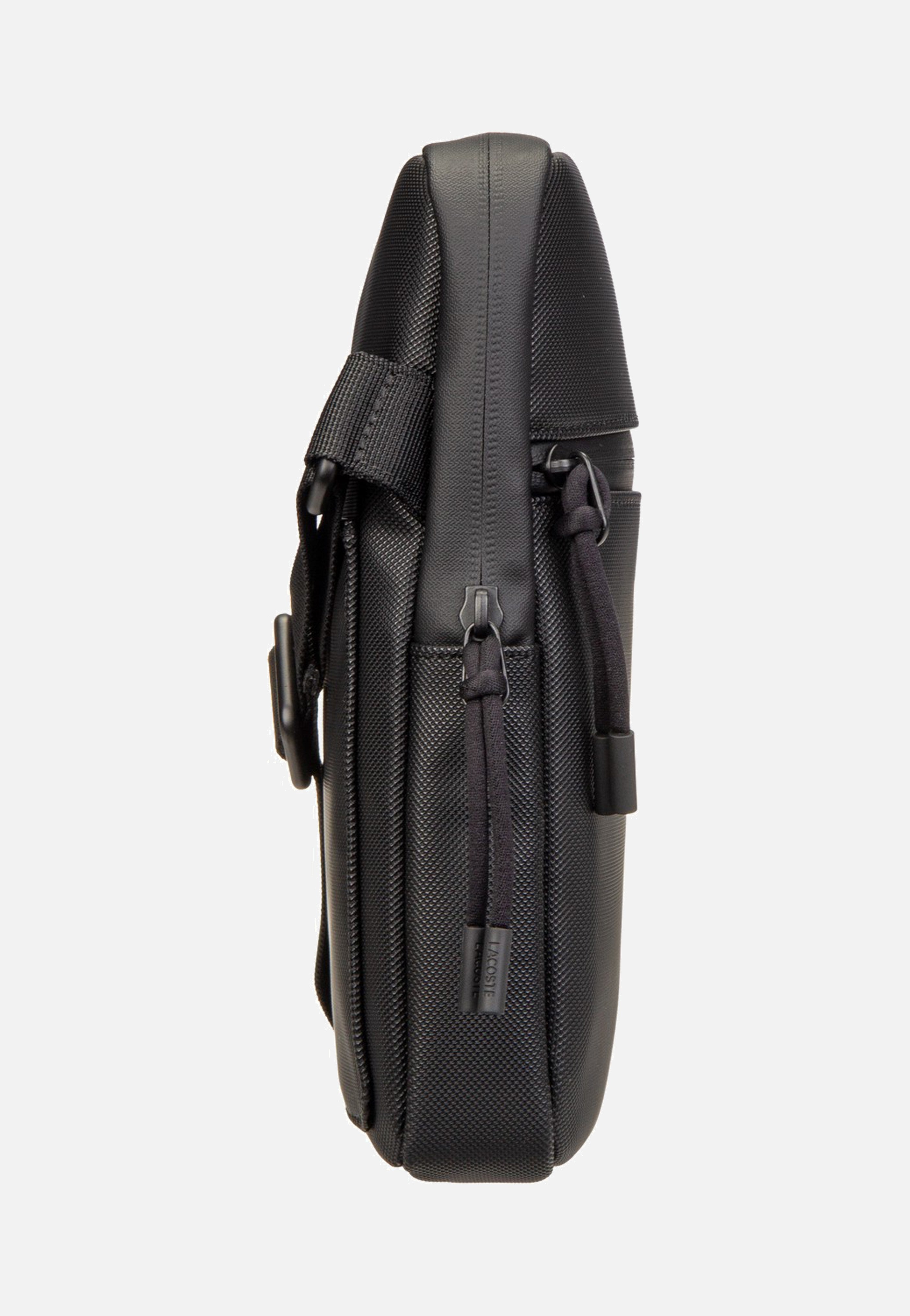 Lacoste LCST Flat Crossover 3308 Noir Crossbody Bag