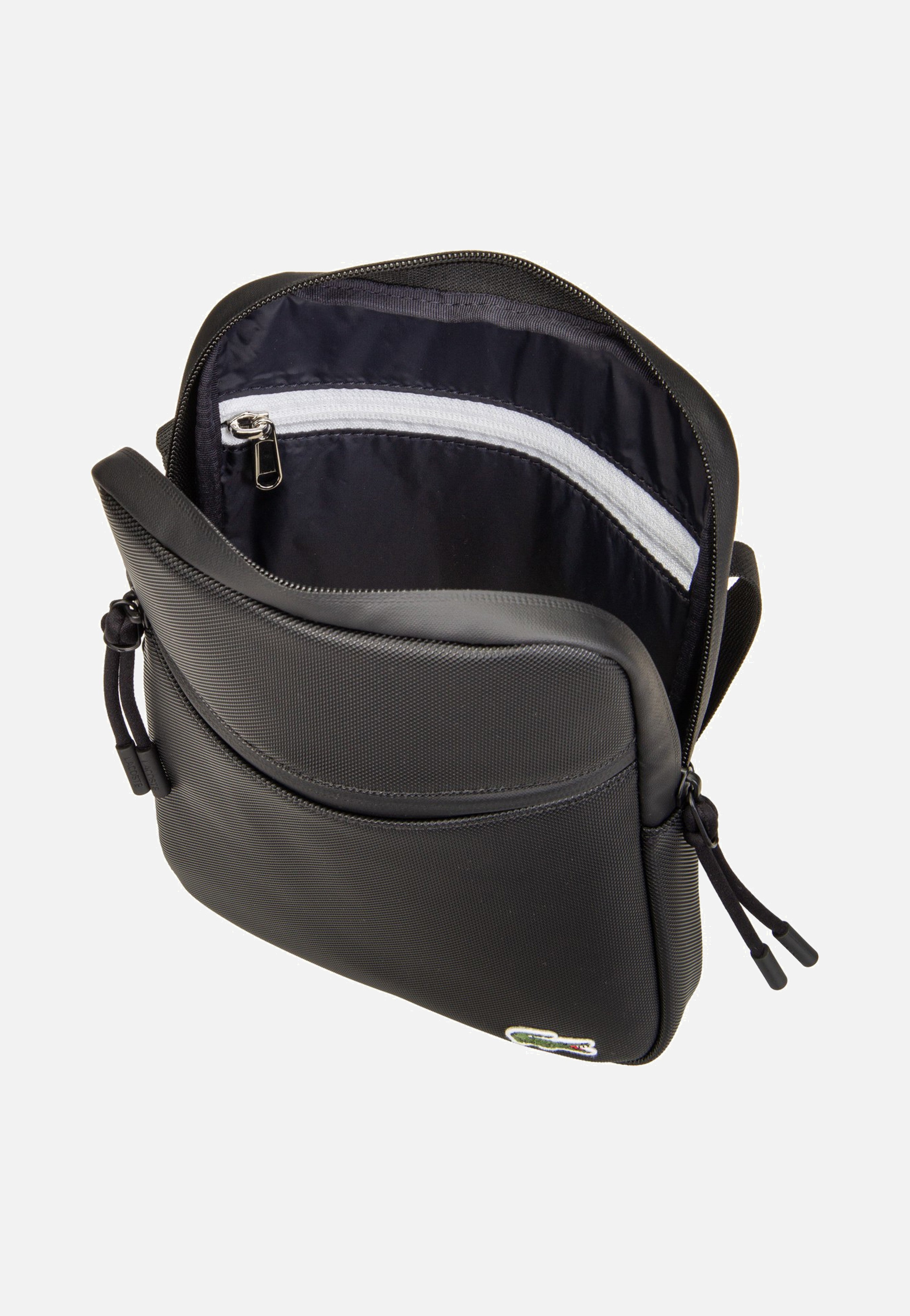 Lacoste LCST Flat Crossover 3308 Noir Crossbody Bag