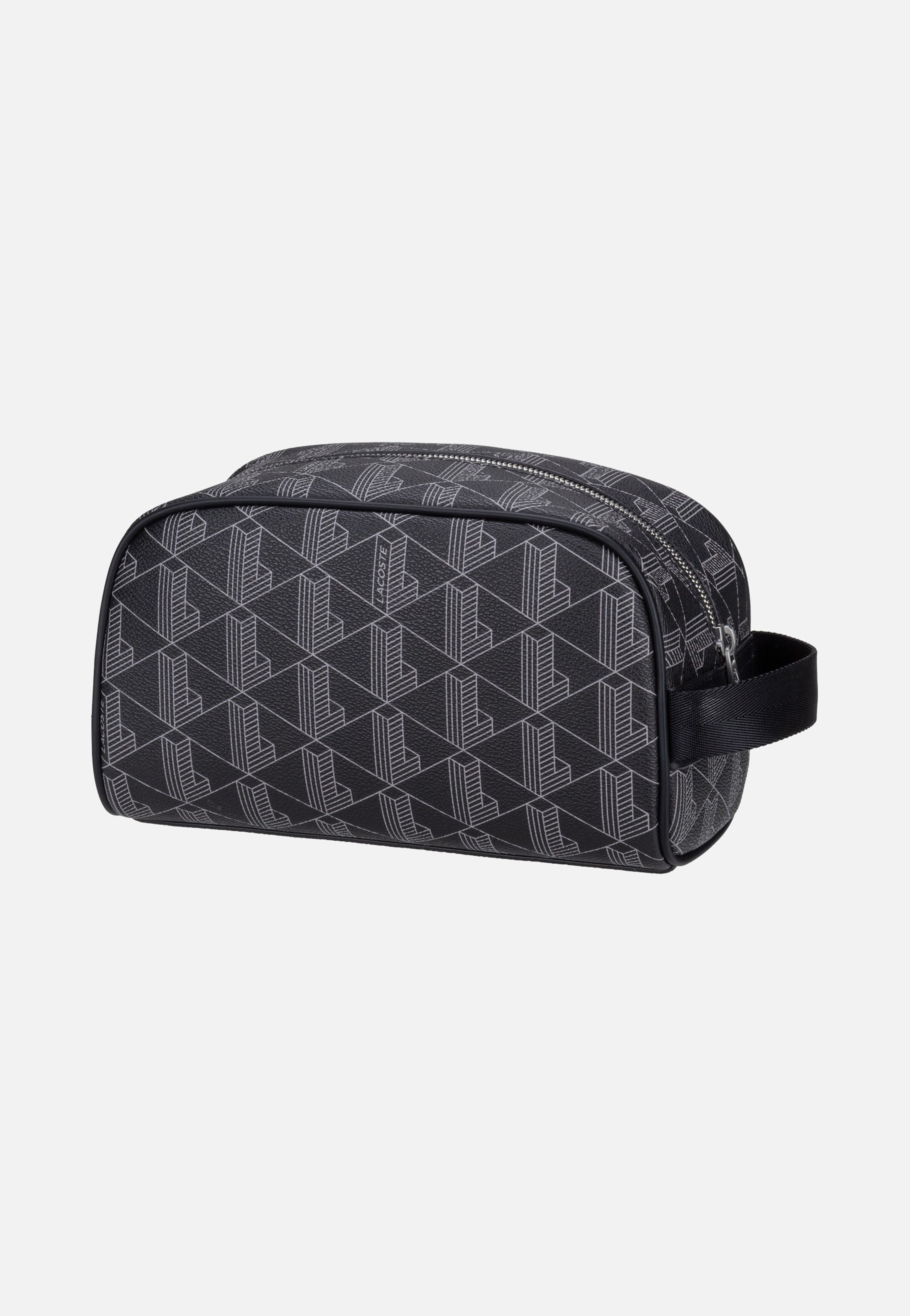 Lacoste The Blend Toilet Kit 4582 Monogram Noir Gris Toiletry Bag