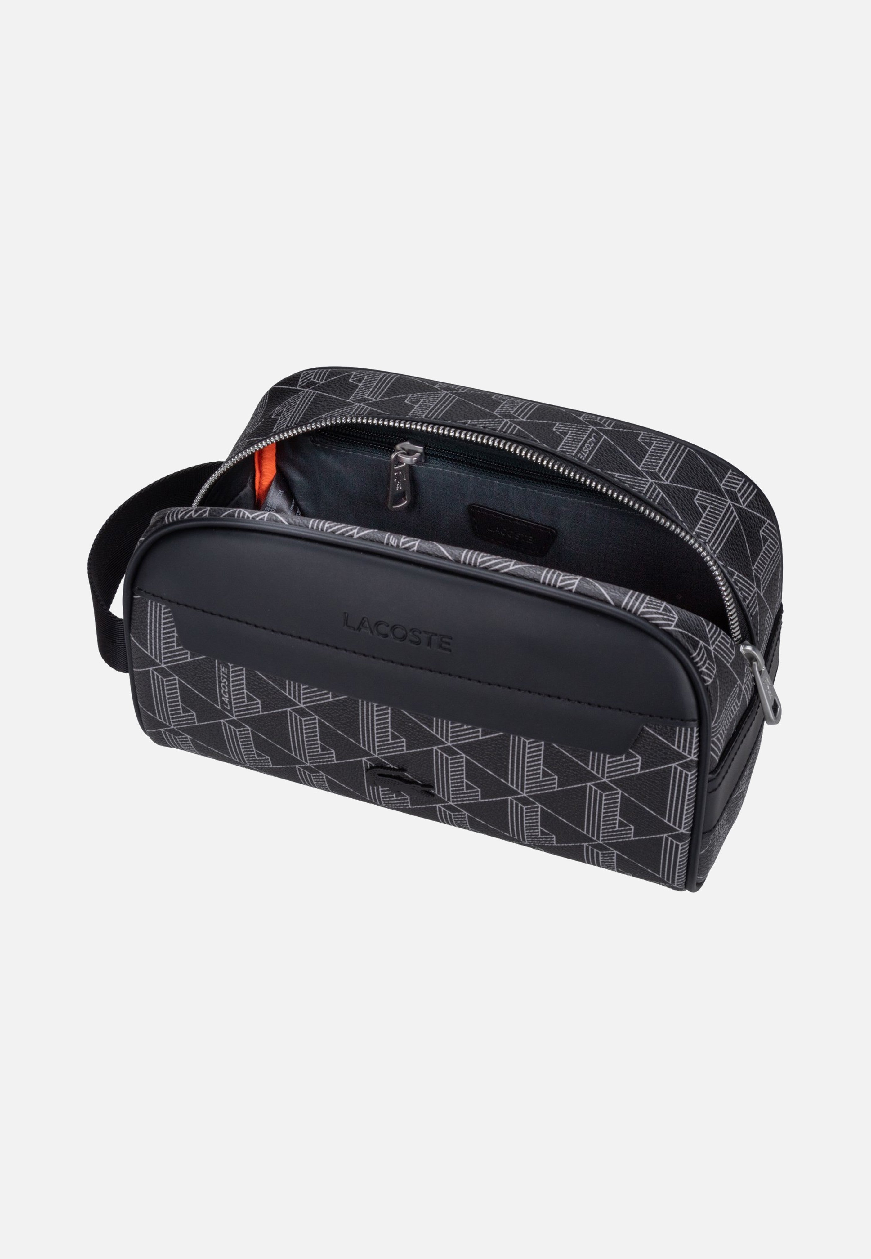 Lacoste The Blend Toilet Kit 4582 Monogram Noir Gris Toiletry Bag
